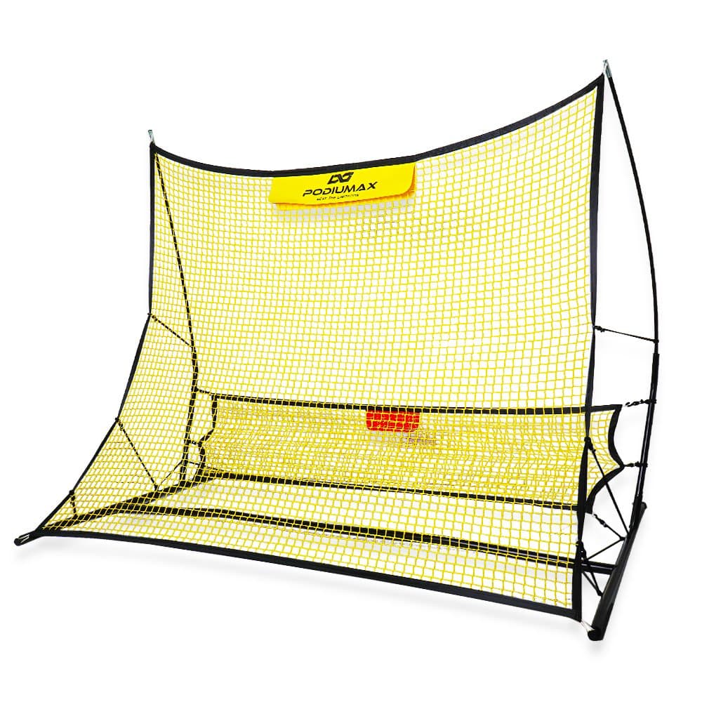 PodiuMax Portable Soccer Trainer, 2 in 1 Soccer Rebounder Net to Improve Soccer Passing and Solo Skills, 6' x 4.7'
