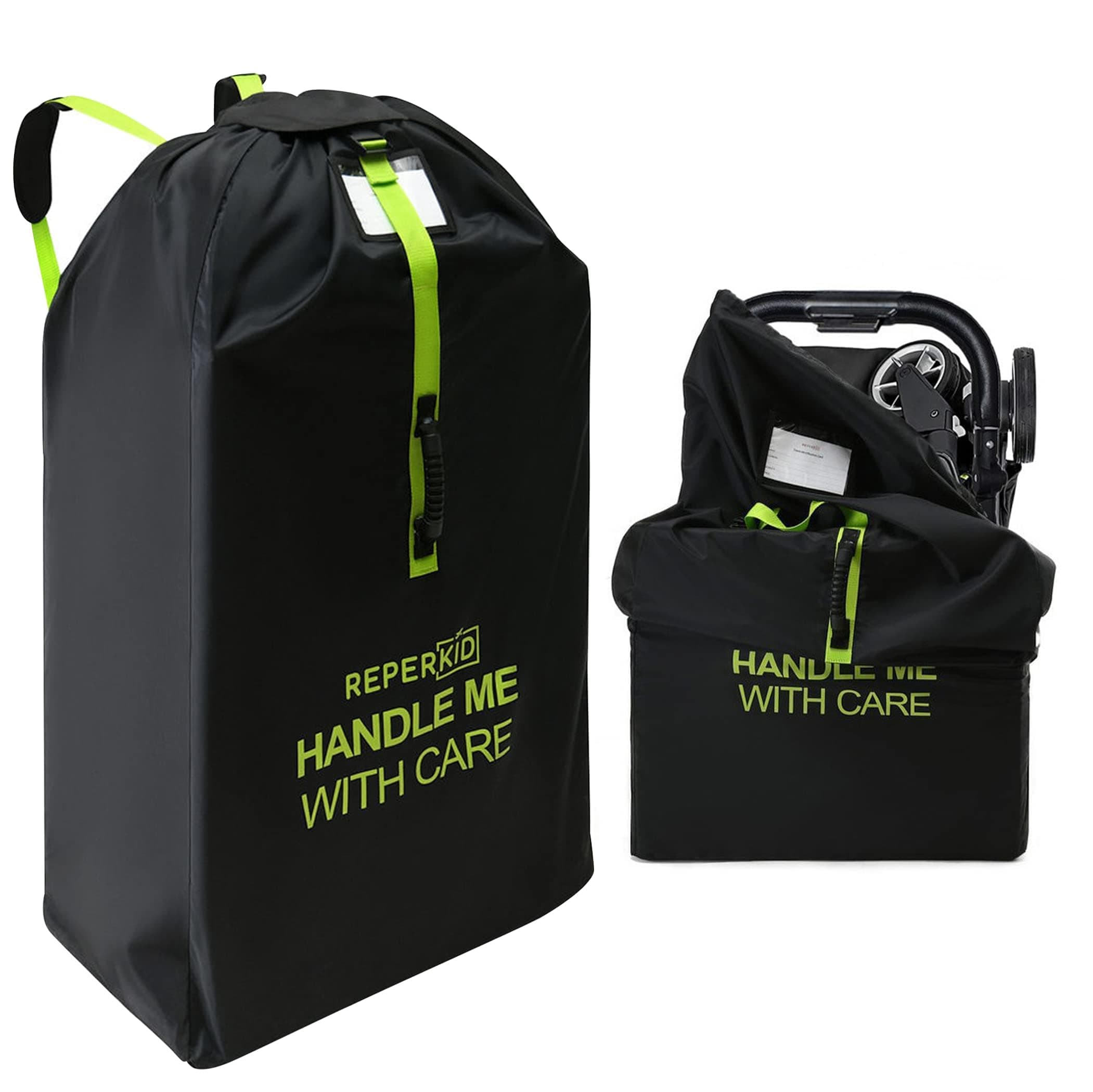 reperkid Durable Double Stroller Bag for Airplane Travel – Heavy Duty Large Single/Jogging Stroller Travel Bag – Sizeable and Water Resistant Stroller Travel Bag with Padded Adjustable Carry Straps