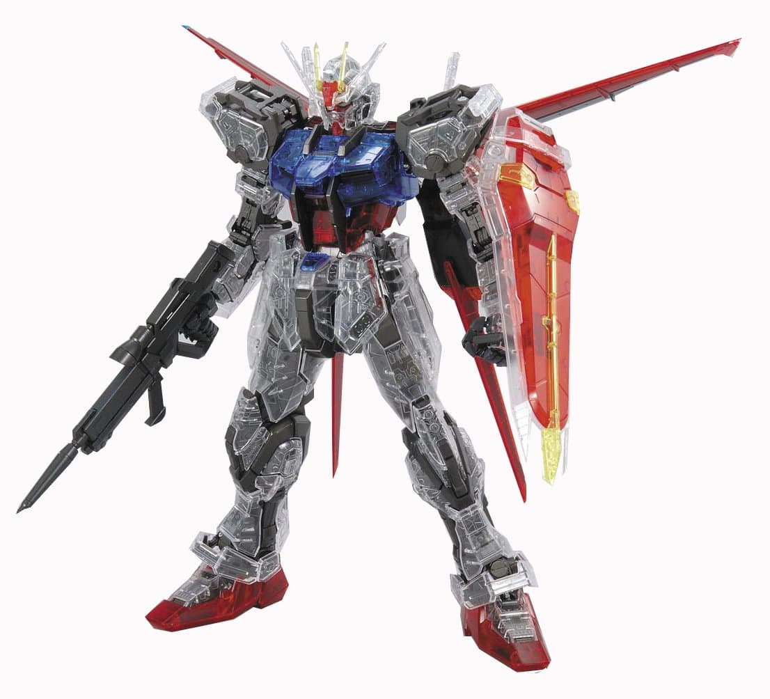 Bandai Hobby Aile Strike Gundam + Skygrasper Clear Color Bandai Pg Action Figure