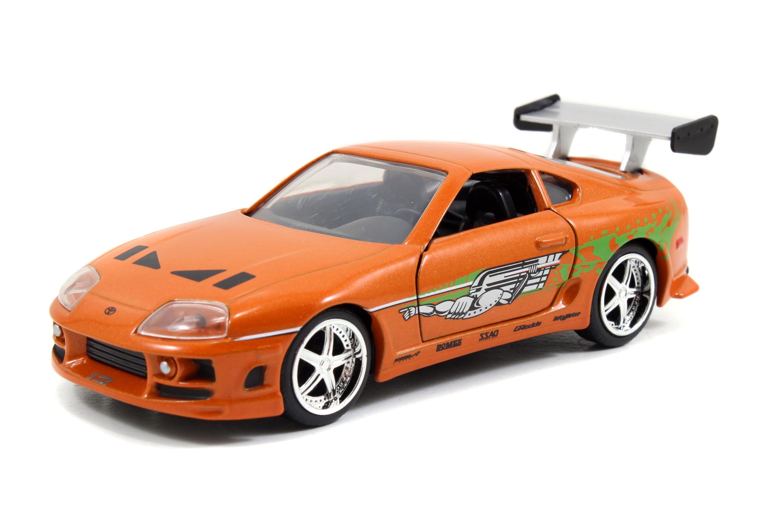 Jada Fast & Furious 1:32 1995 Toyota Supra Die-Cast Car, Toys for Kids and Adults(Orange)