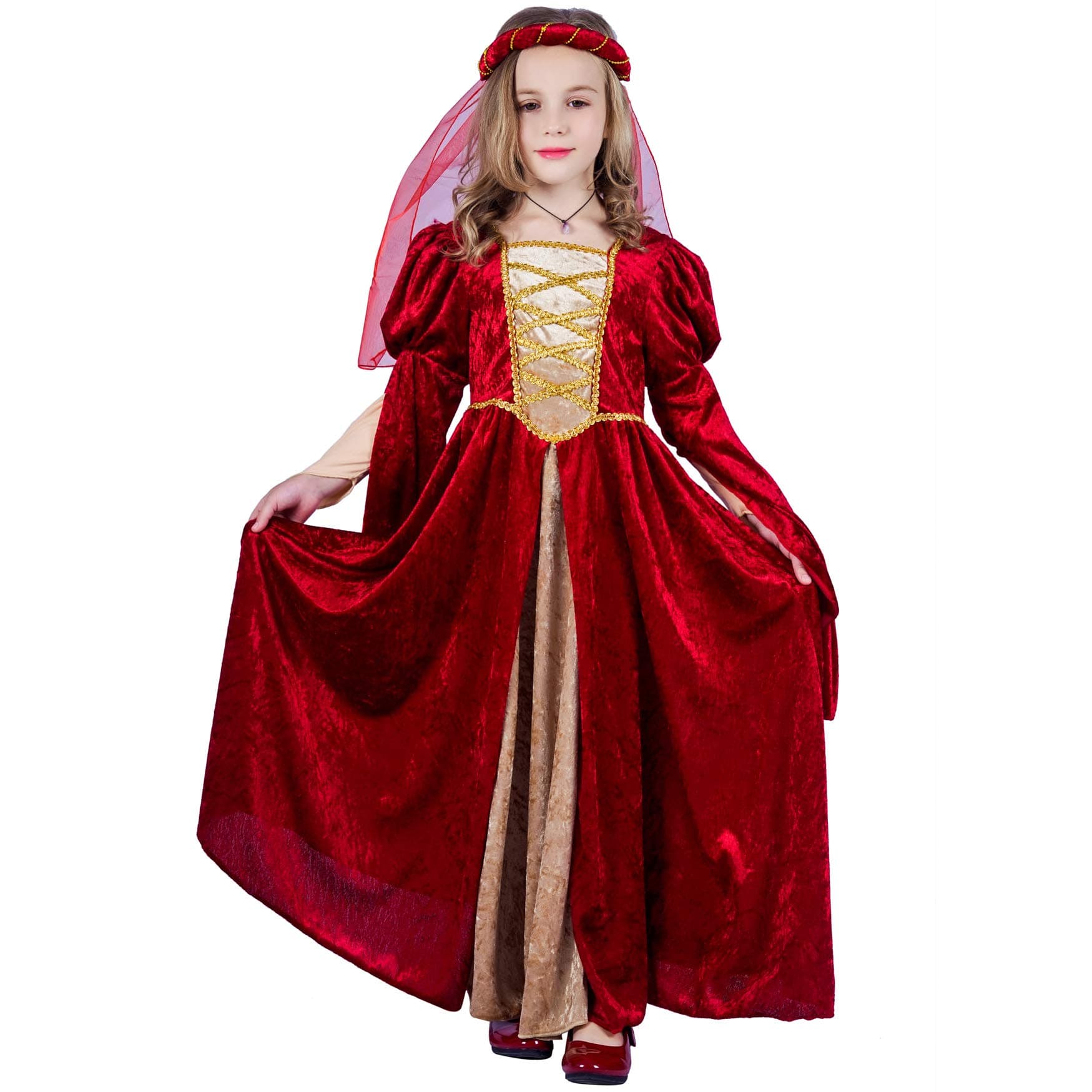 PGOND Girl's Renaissance Halloween Fancy Dress Costume
