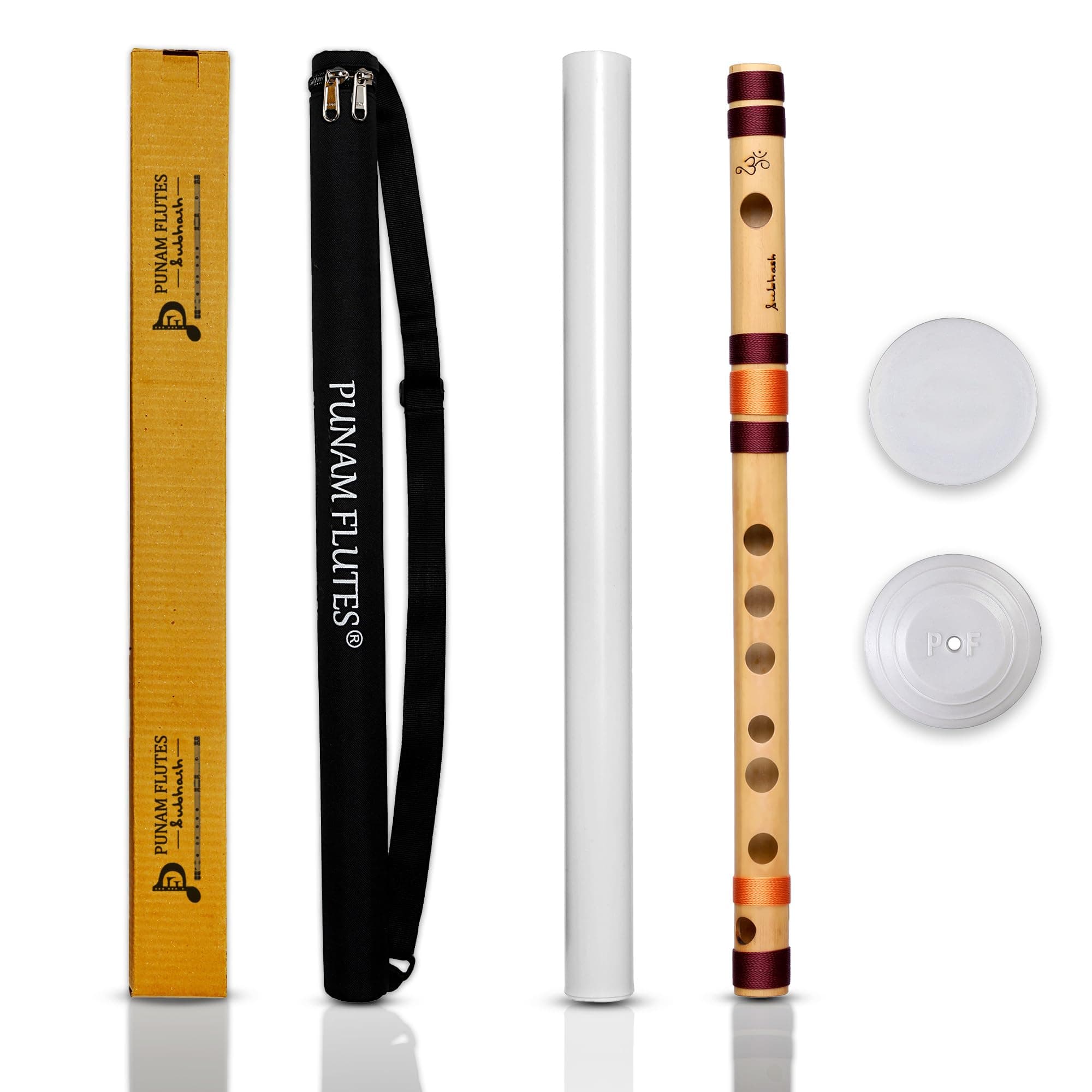 G Sharp Small Right Hand Bamboo Flute Bansuri Size 12 Inches