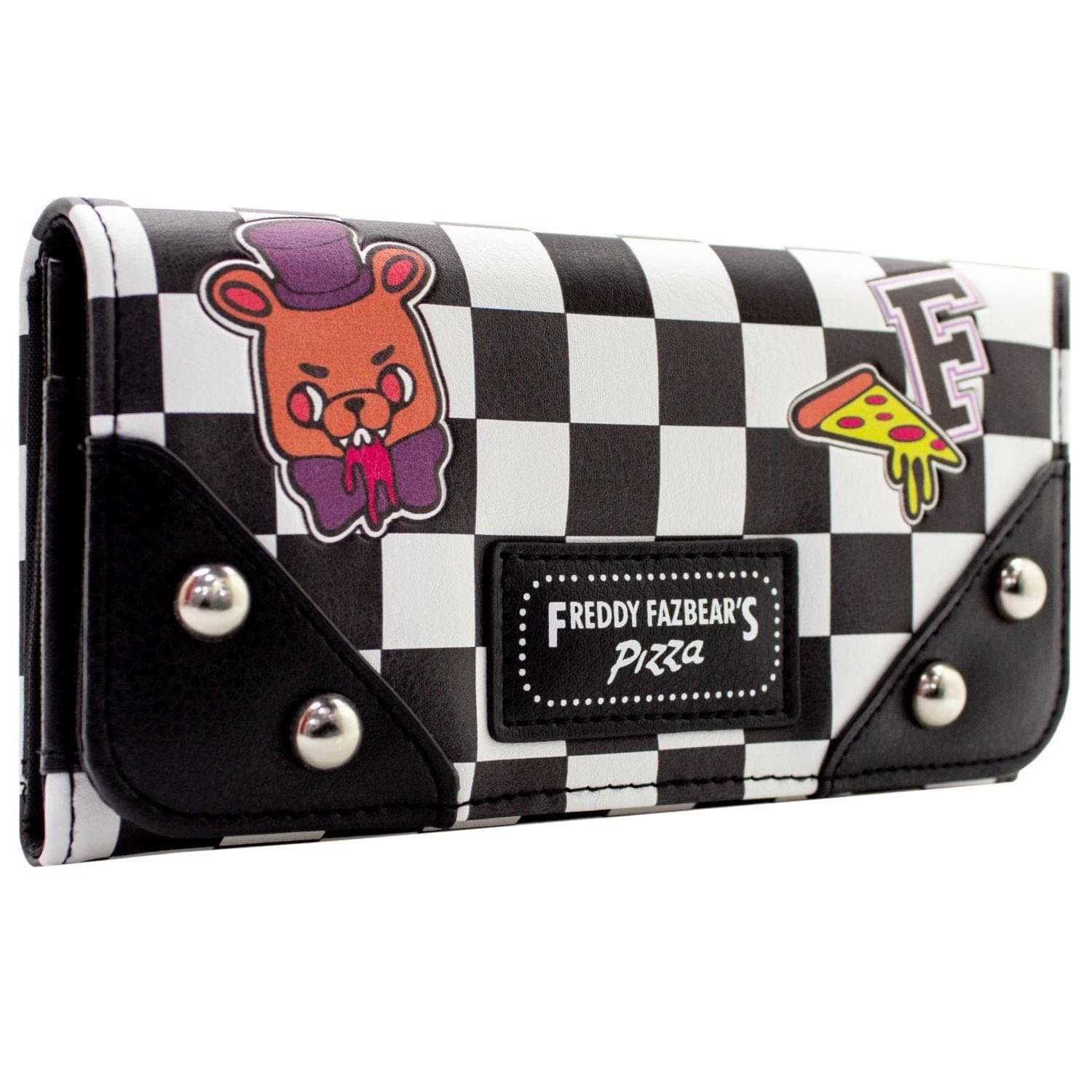 Five Nights at Freddys Lets Eat Purse Tri-Fold Coin Pocket & Card Holder, White