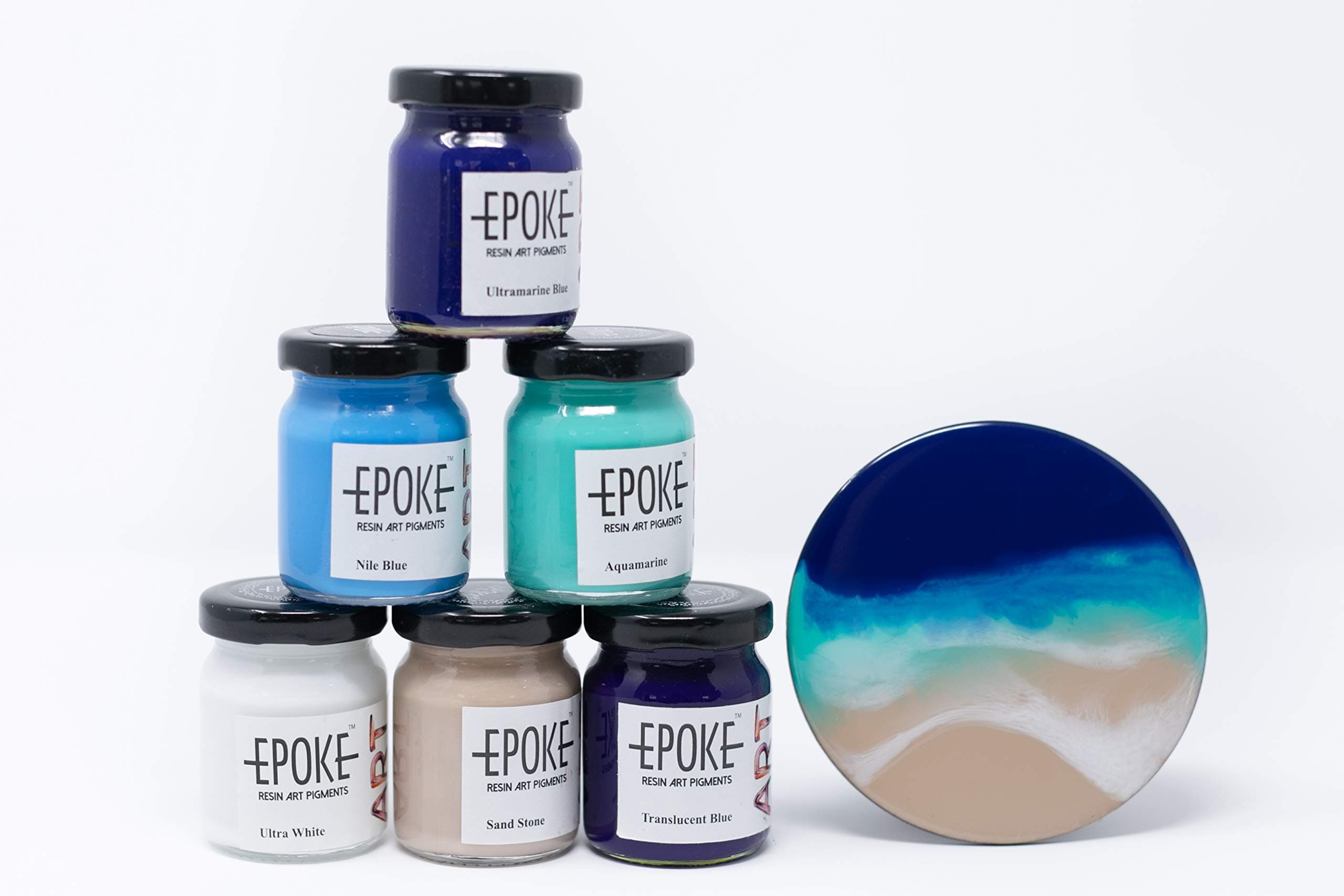 EPOKE Epoxy Resin Art Pigments Ocean Effect Kit - (Combo of 6)