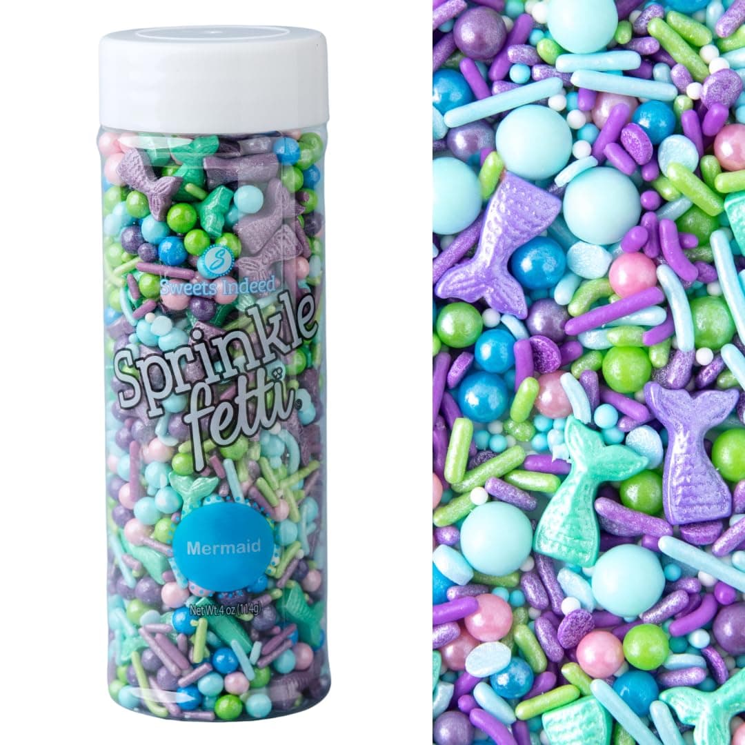 Sprinkles, Mermaid Edible Sprinkle Mix, Perfect for Cake Decorations, Baking, Ice Cream, Cookies, Cupcake Topper