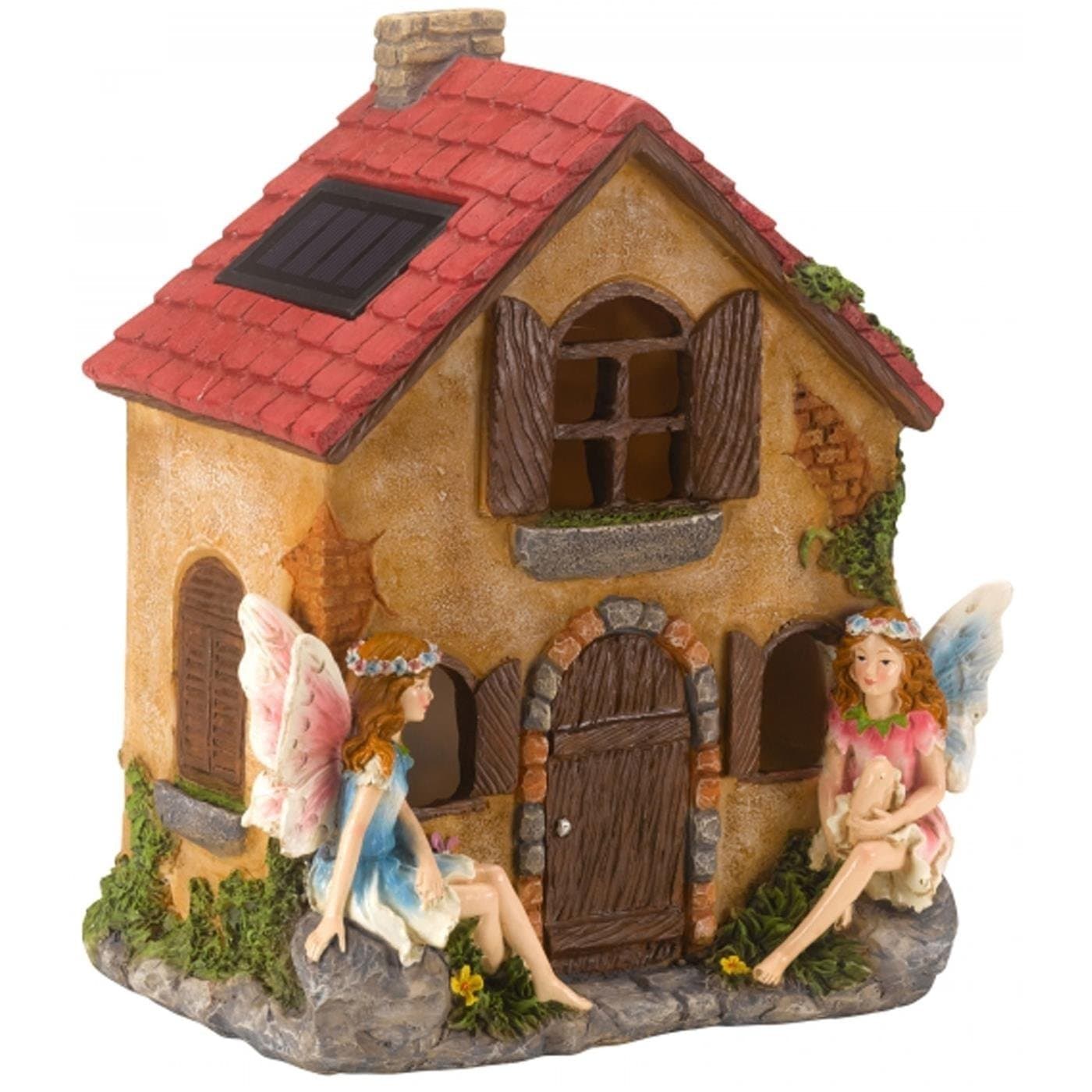 Dicoal 1020982 1020982-Fairy House with Light 21 x16 cm, Brown
