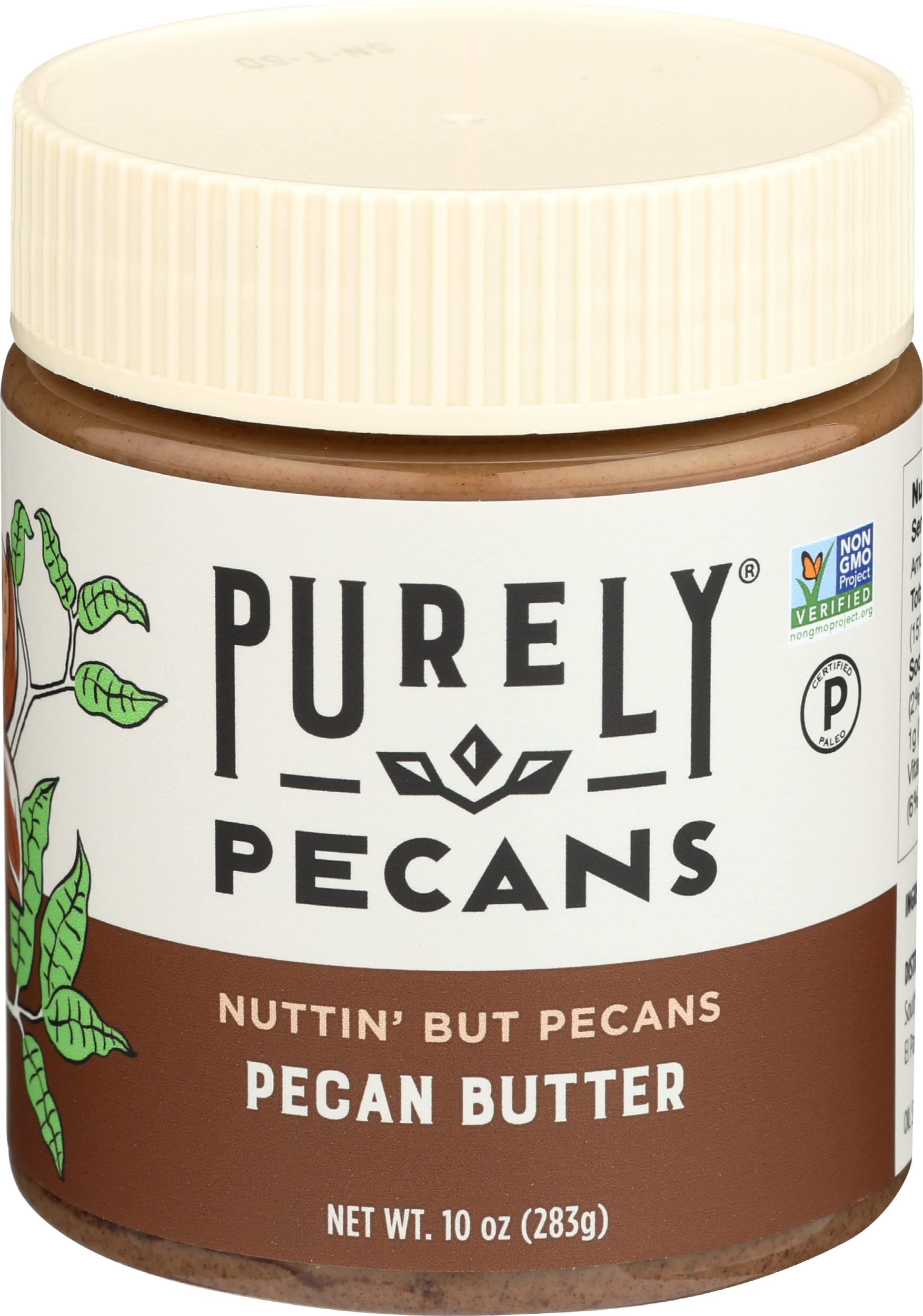 Purely Pecans Nut Butter - Gluten-Free, Non-GMO, Keto, Paleo, Kosher, Vegan - Creamy Pecan Butter - 10oz Nuttin But Pecans