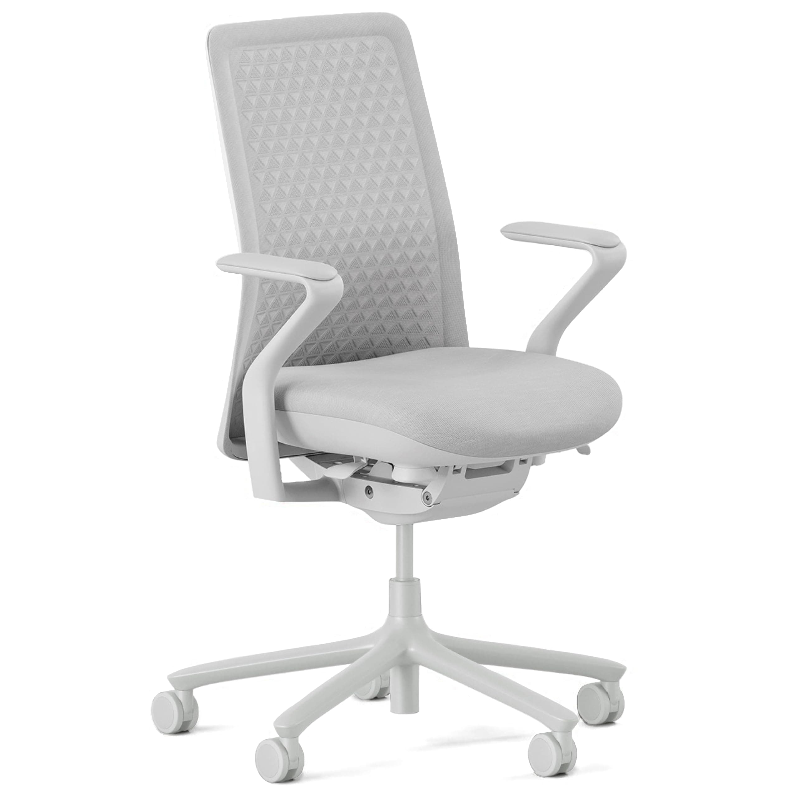 Branch Verve Chair - High Performance Executive Office Chair with Contoured Seat Back and Adjustable Lumbar Rest - High Density Foam Cushion with Aluminum Base - Up to 275 lbs - Mist