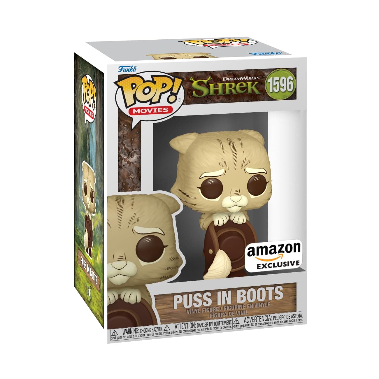 Pop! Movies: DreamWorks 30th Anniversary - Shrek, Puss in Boots Brown, Amazon Exclusive