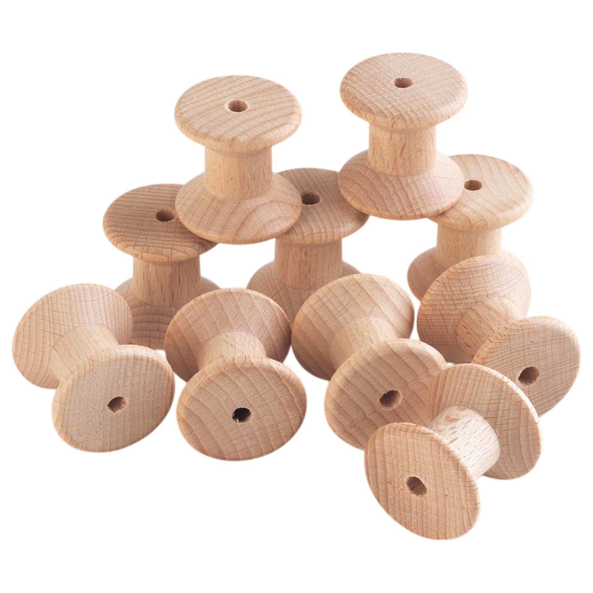 TickiT Wooden Spools - Set of 10 (10m+ - Toddler)