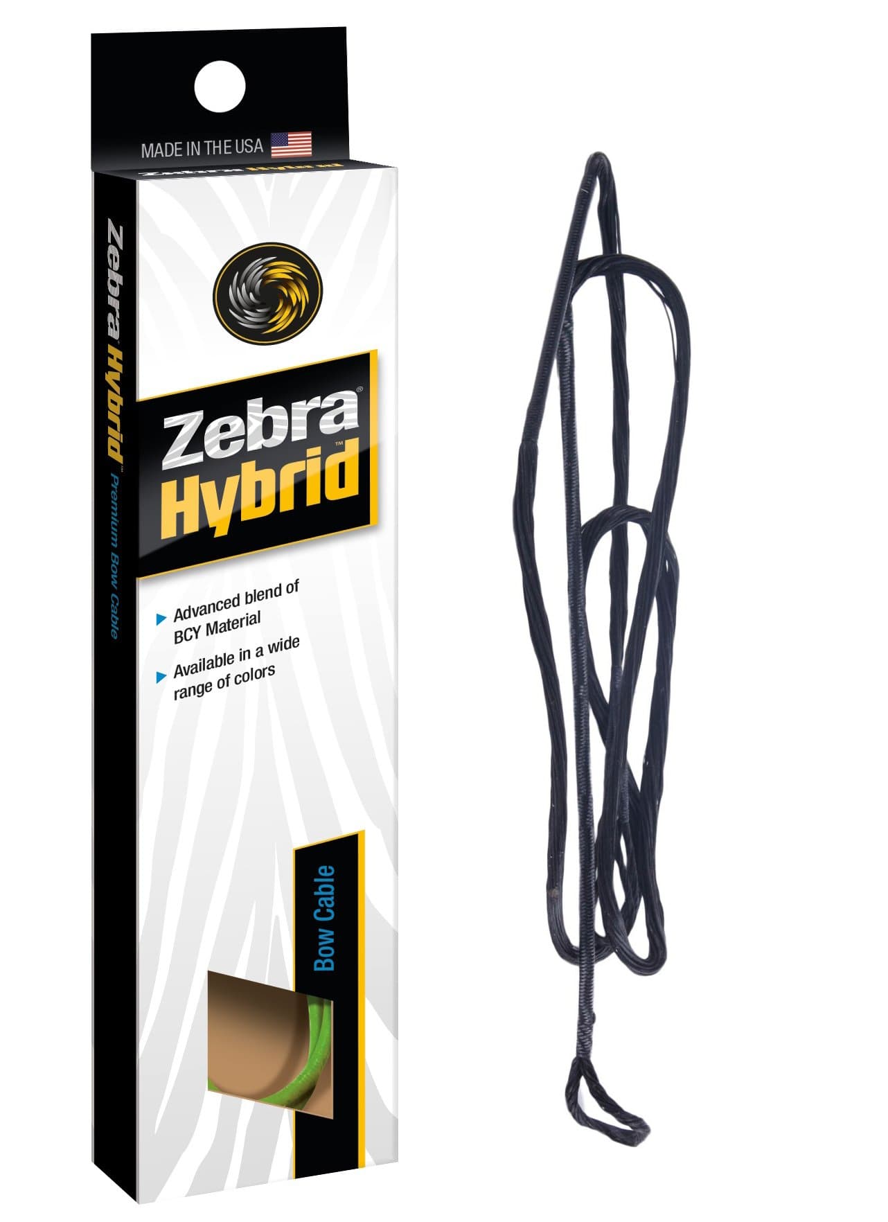 Zebra Hybrid DXT Cable, Black/Black