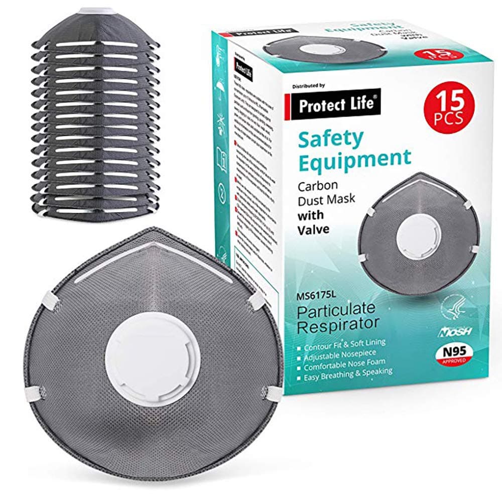 Disposable Dust Mask - 15 pack - N95 Respirator Mask - NIOSH Certified Safety N95 Mask - Fume Protection, Construction, Woodworking, Home, DIY