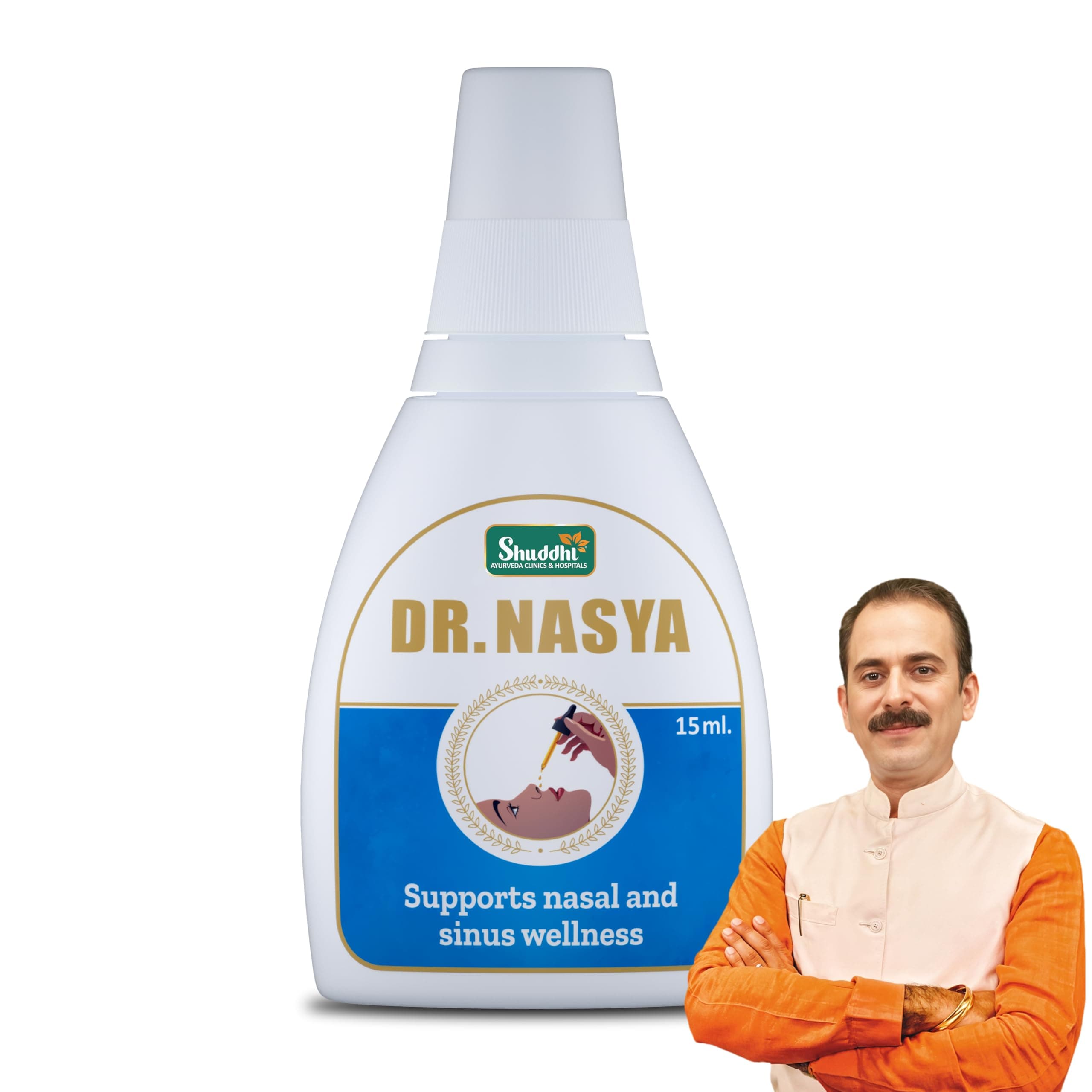 Shuddhi Ayurveda Nasya(Nose) Oil/Drops For Dry Nose Unblocked Nasal Congestion Sinusitis Allergies|For Nasal Congestion|For Acute Sinusitis|Managing Respiratory Disorder |15Ml