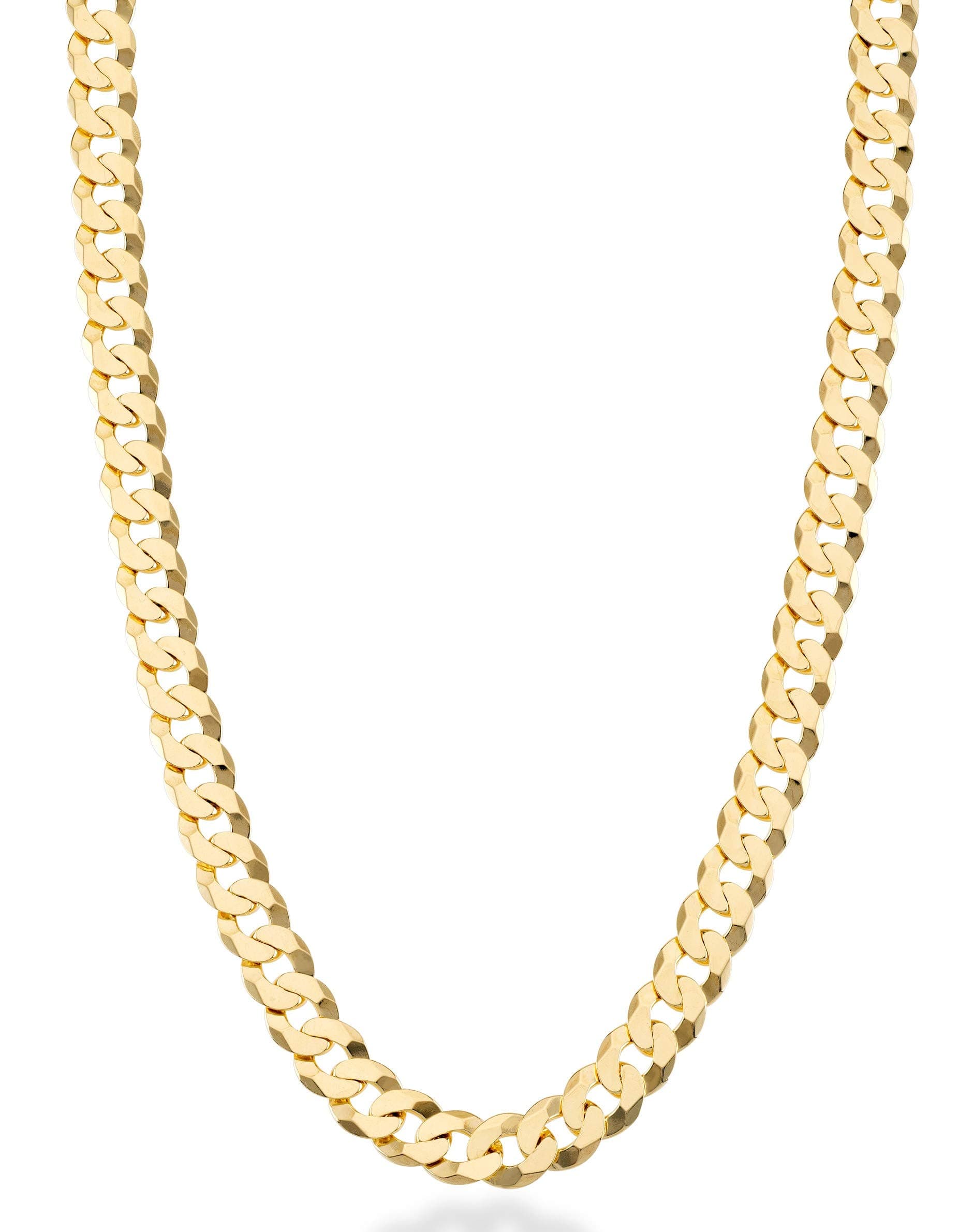 Miabella 7mm Solid Gold Diamond Chain Chain Chain Necklace Set with Diamonds in 18K Italian Gold, 16 18 20 22 24 26 30 Inches (16)