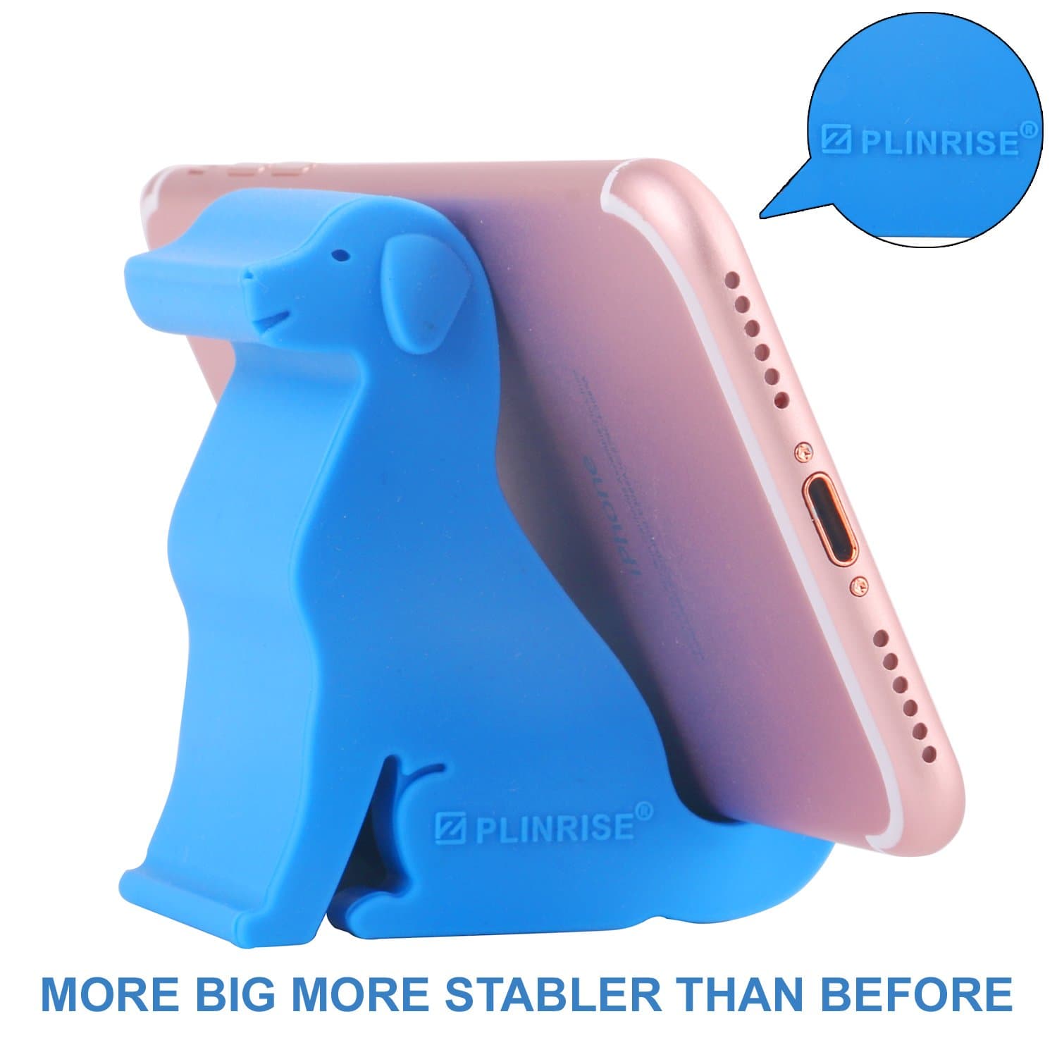 Z PLINRISE Puppy Desk Phone Stand Dog Shape Smartphone Holder for Free You Hands (Blue)