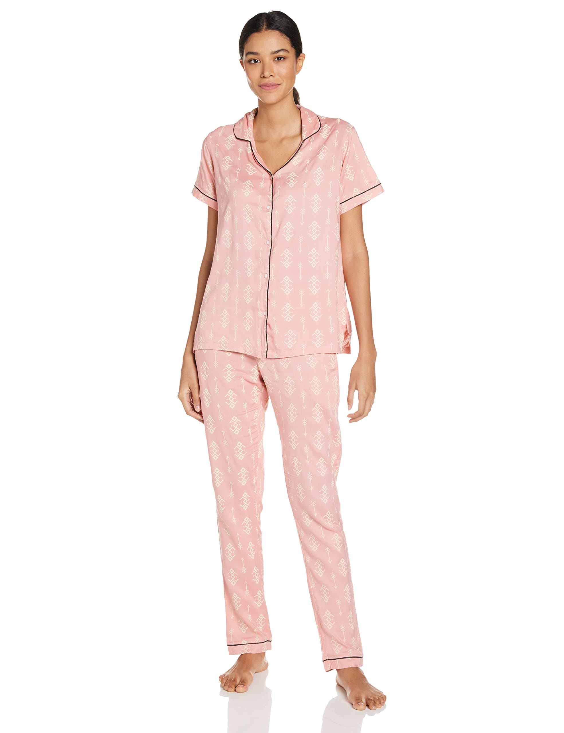 Longies Women's Rayon Pyjama Night Suit Pajama Set