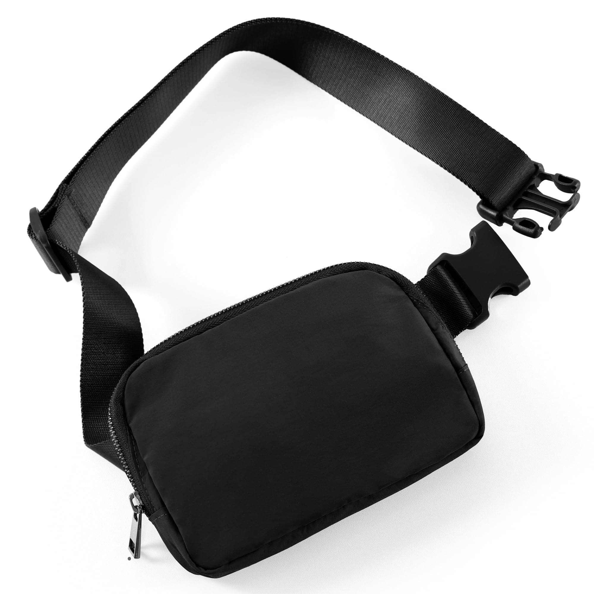 ODODOS Unisex Mini Waist Bag with Adjustable Strap Small Waist Pack for Exercise, Running, Travel, Hiking, One Size Black