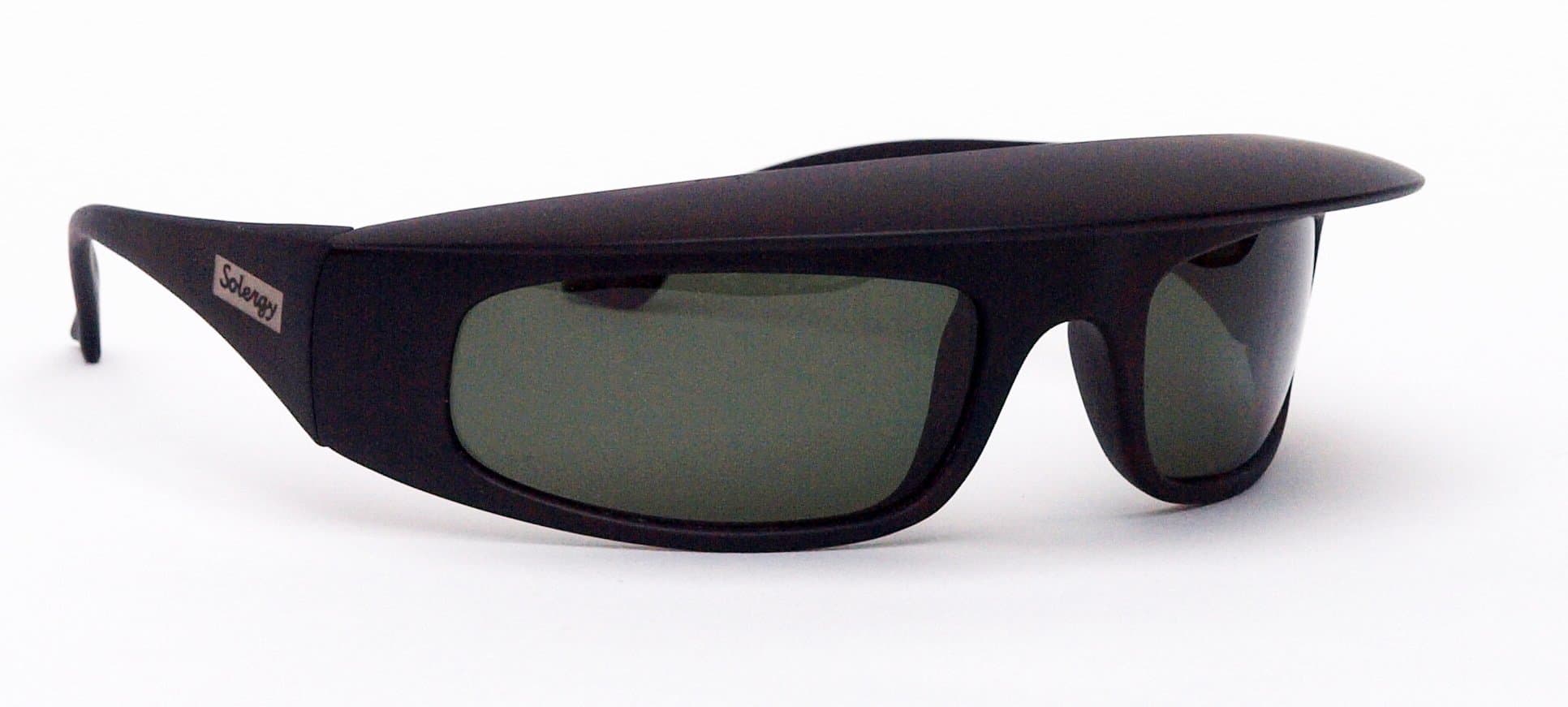 Solergy Visor Glare Blocking Wrap Around Polarized Sunglasses, 100% UVA/UVB Protection for Sports and Every Day use. Cushioned case, XL Cleaning Cloth & Sport Band Included