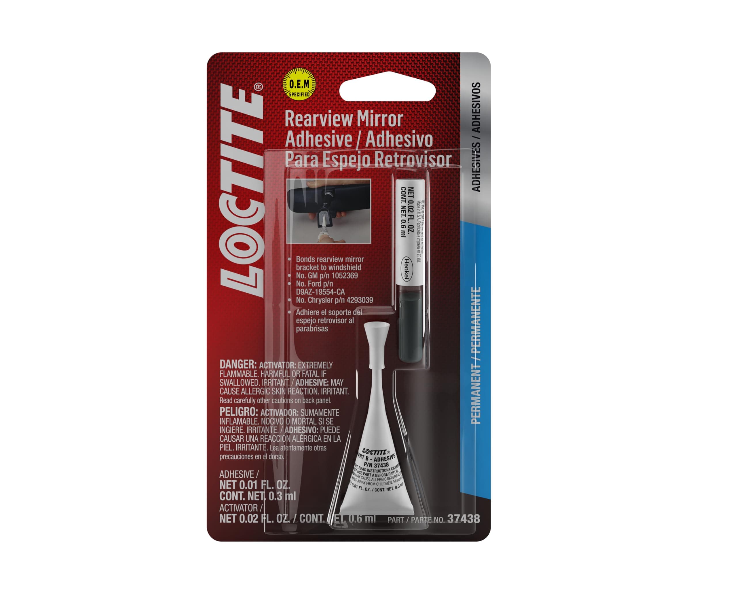 37438 Rearview Mirror Adhesive Kit, 0.3 cc
