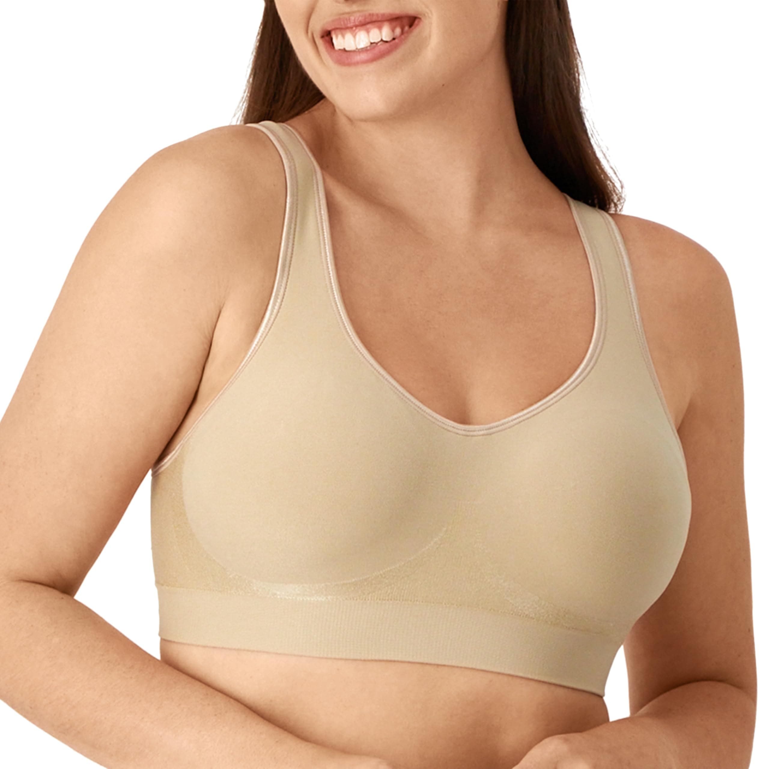 Bali Women's Women's Comfort Revolution Wirefree Bra with Smart Sizes Full Coverage Bra