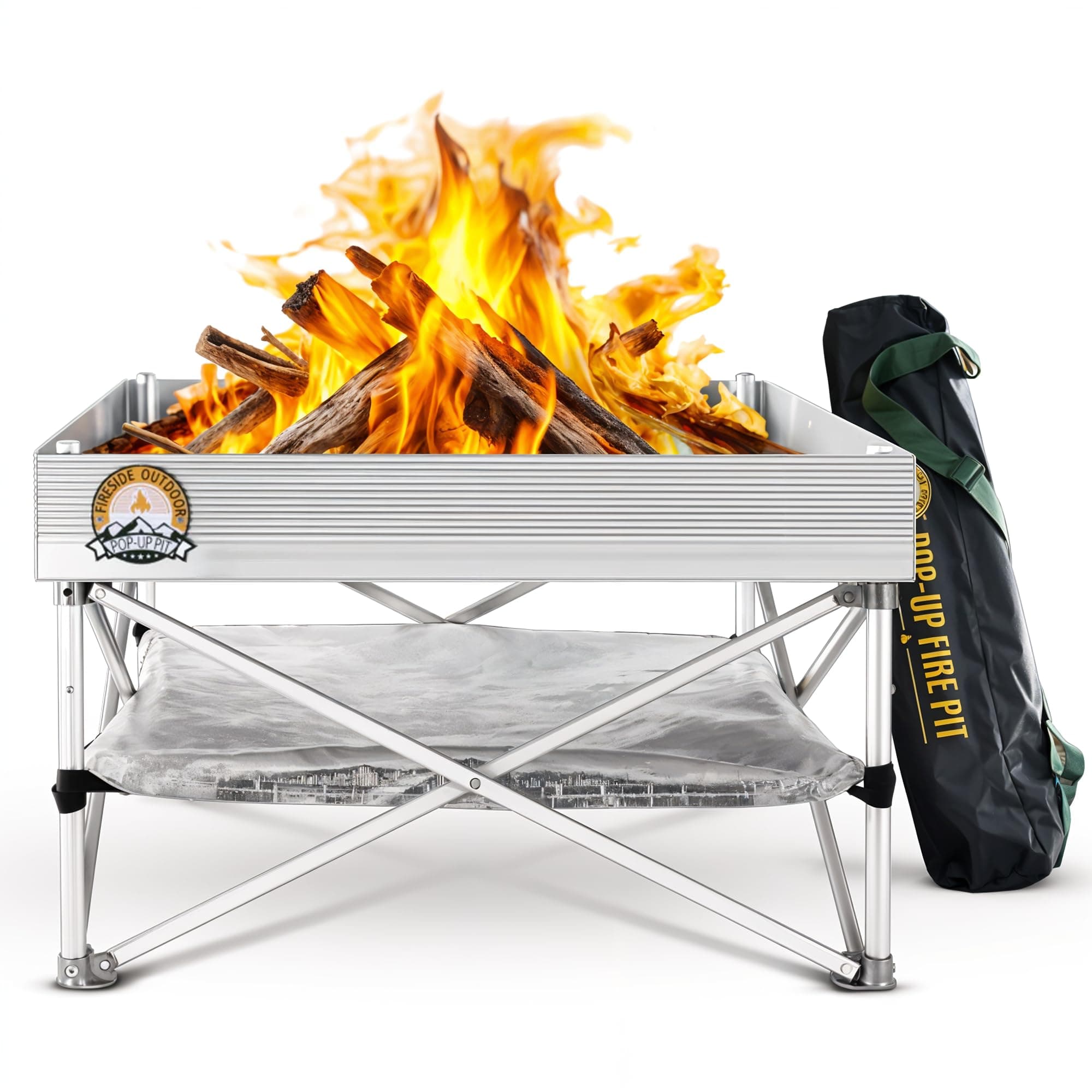 Campfire Defender Protect Preserve Portable Outdoor Fire Pit and BBQ Grill | Packs Down Smaller than a Tent