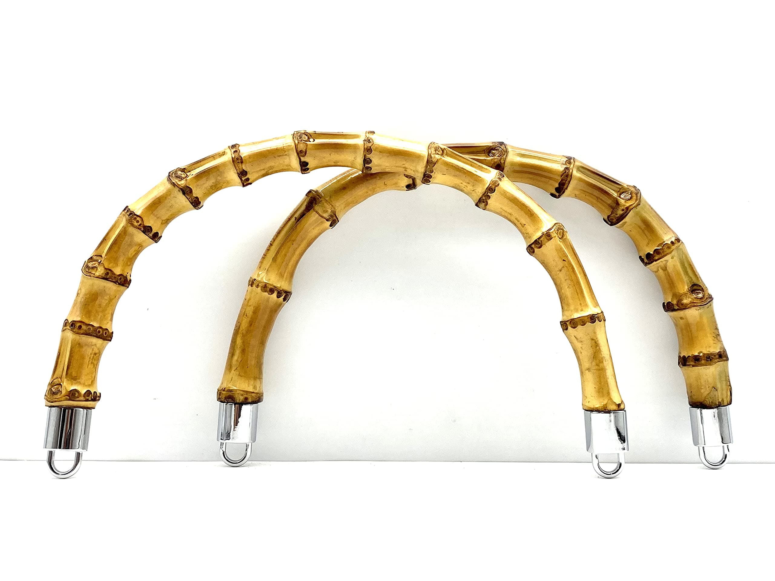 U Shape, 22cm Bamboo Handles Purse Handles Handbag Handle for Bag Making, Purse Making, Handle Replacement,Round and U Shape, a Pair (2 Pieces) per lot M83
