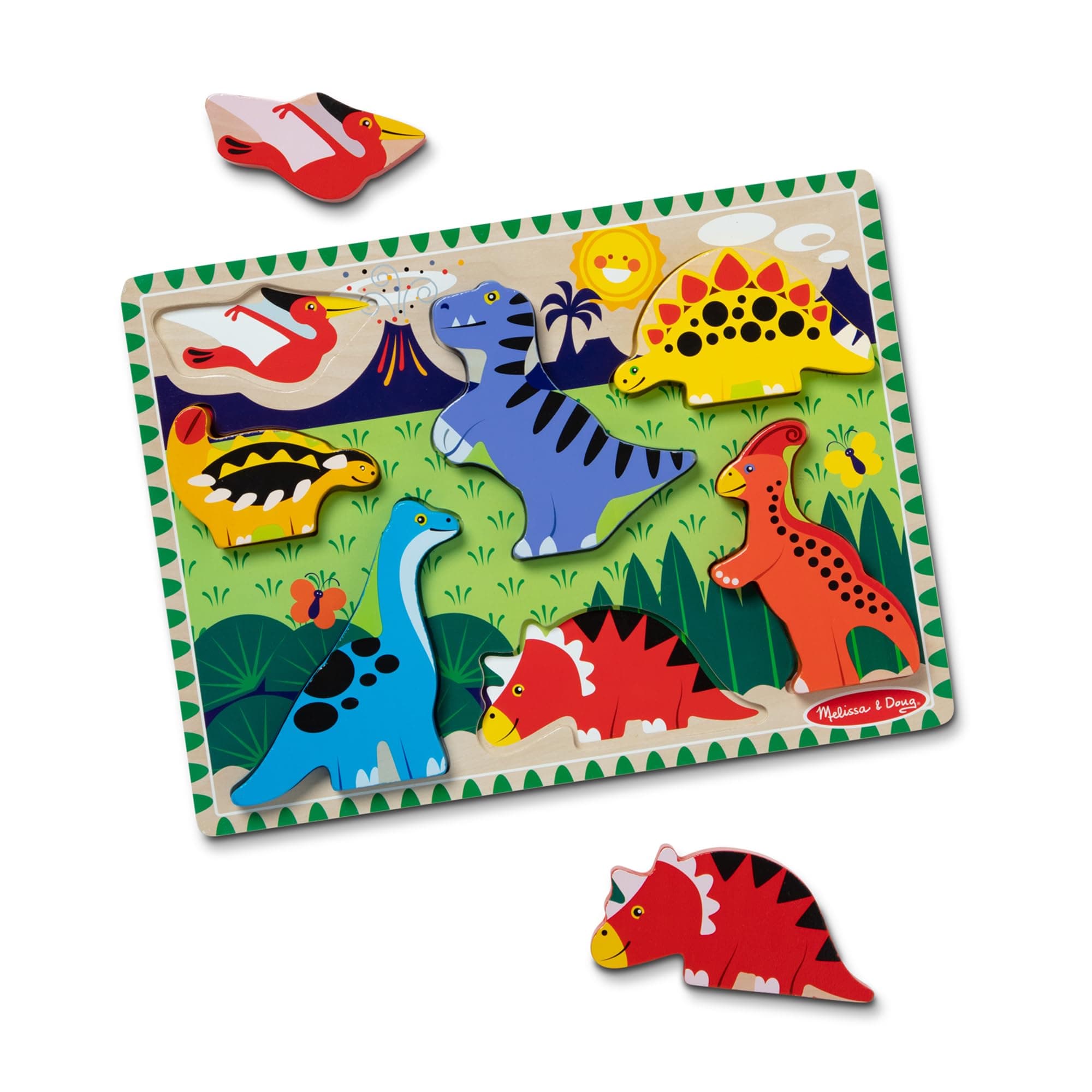Melissa & Doug 7-Piece Dinosaurs Chunky Puzzle 13747 Toy