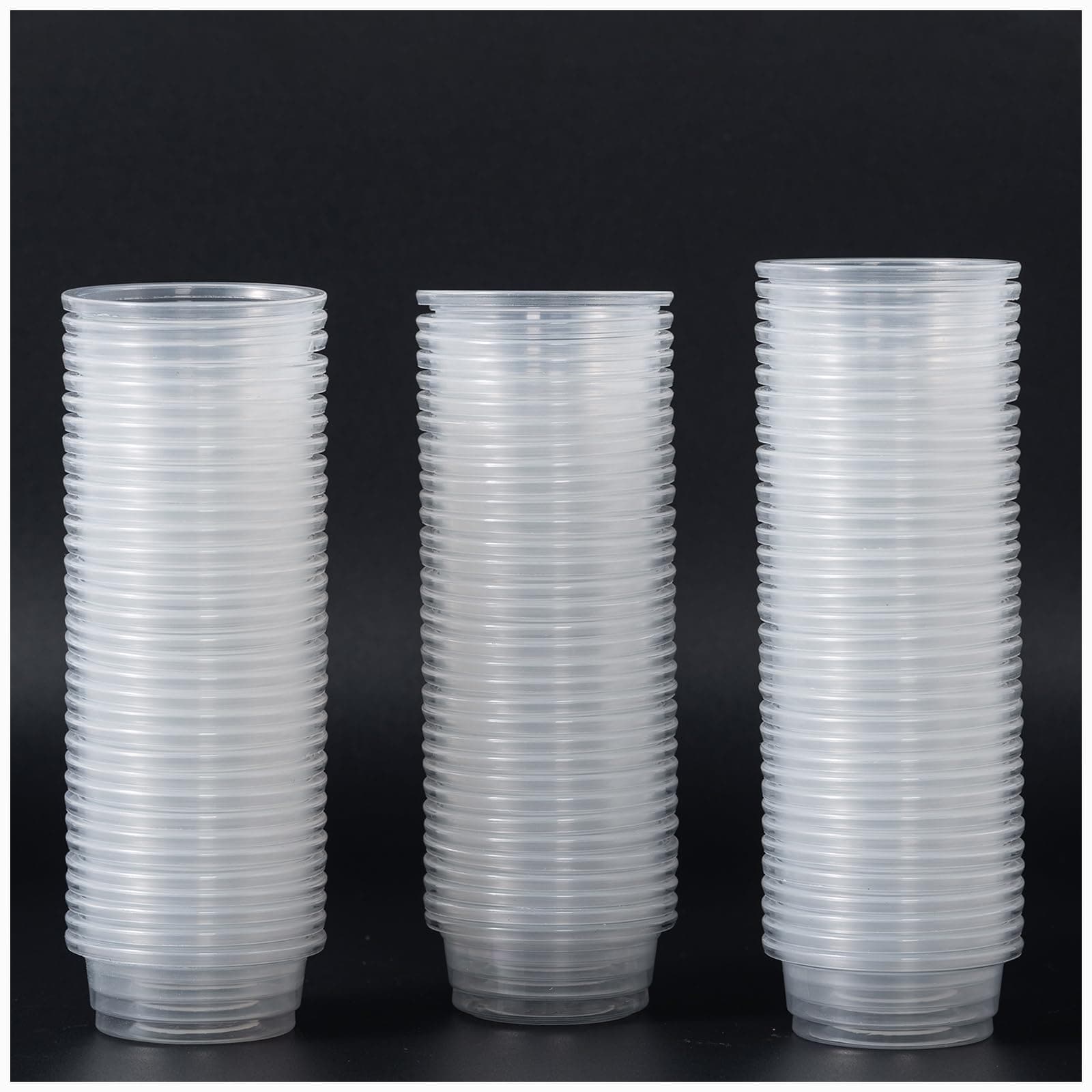 SLSON Small Gecko Food and Water Cups 100 ct Plastic Feeder Cups for Reptile Feeding Bowls for Crested Gecko Lizard and Other Small Pet, 0.5 oz