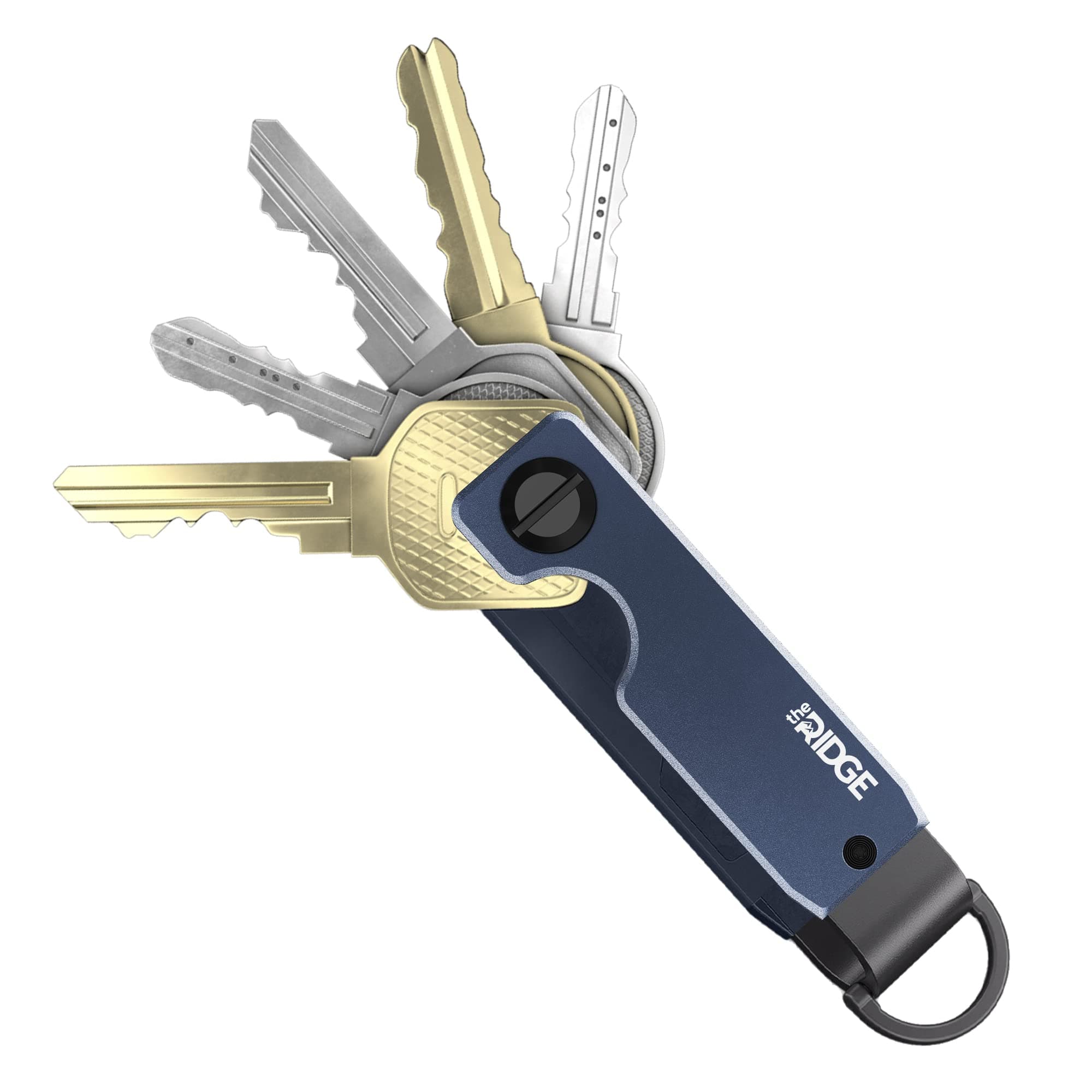 Key Organizer - Compact Metallic Key Holder, Minimalist Innovative Keyholder, Smart Keychain Secures 2-6 Keys