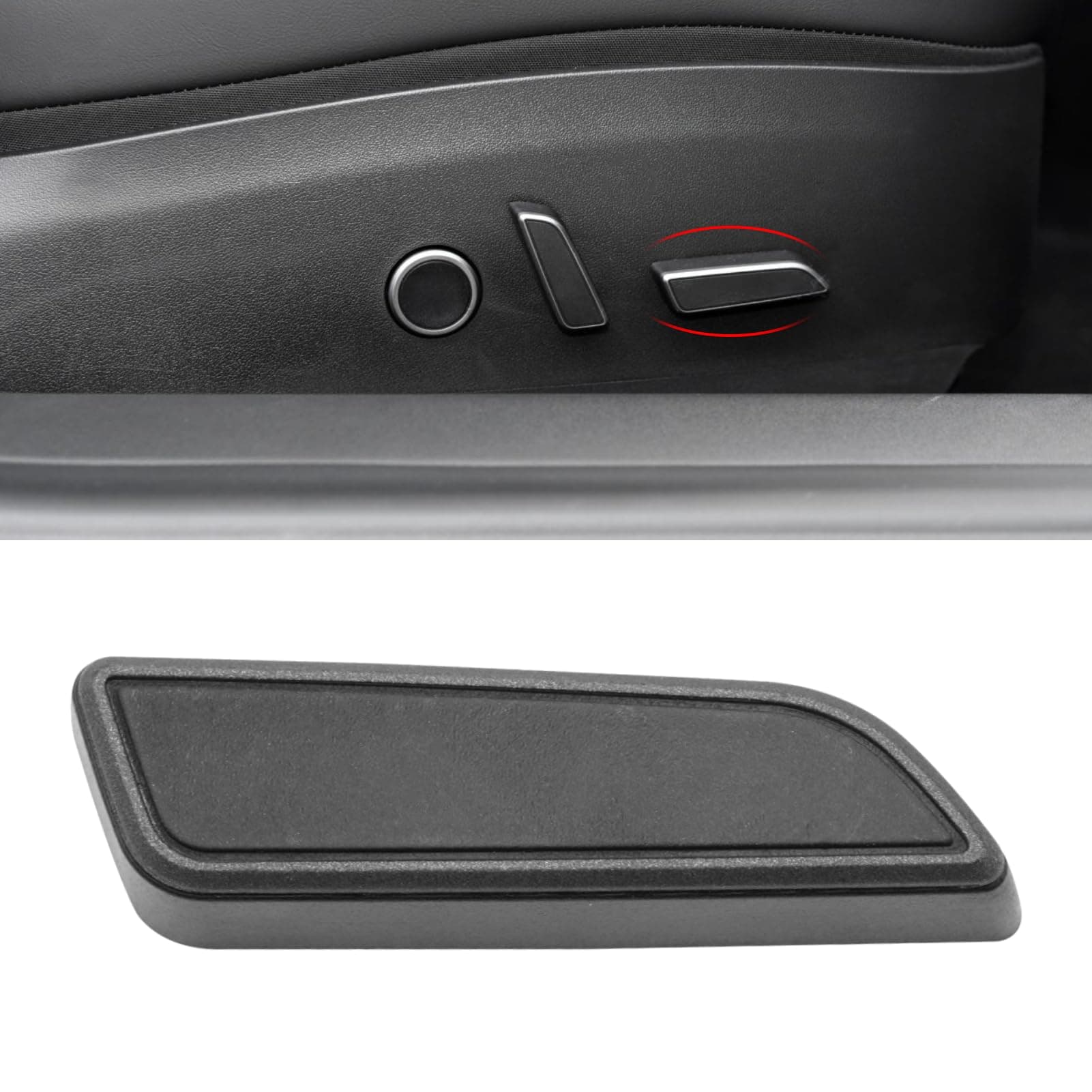 Jaronx Compatible with Tesla Model 3/Y Seat Adjustement Button 2021 2022 2023 2024,Right Power Seat Switch Adjust Cushion Forward Button Cover for Model 3/Y 1098842-01-D