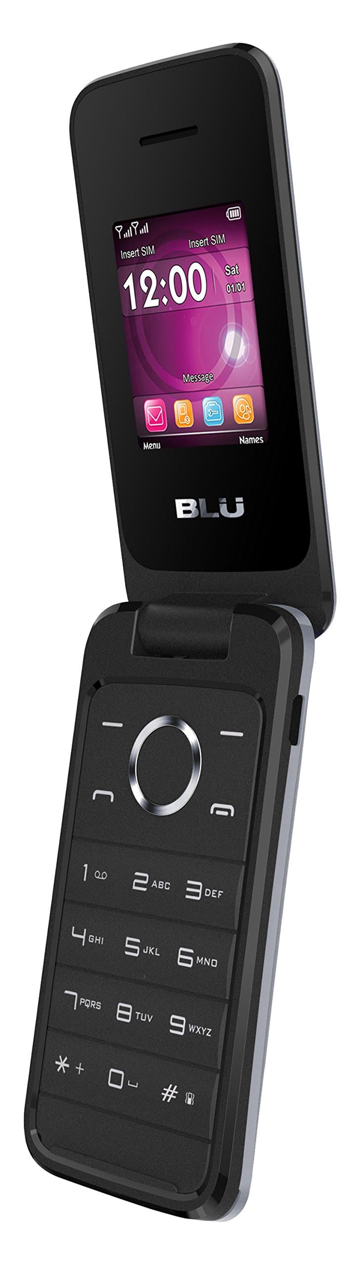 BLU Diva Flex - Flip phone - unlocked Dual Sim - Silver