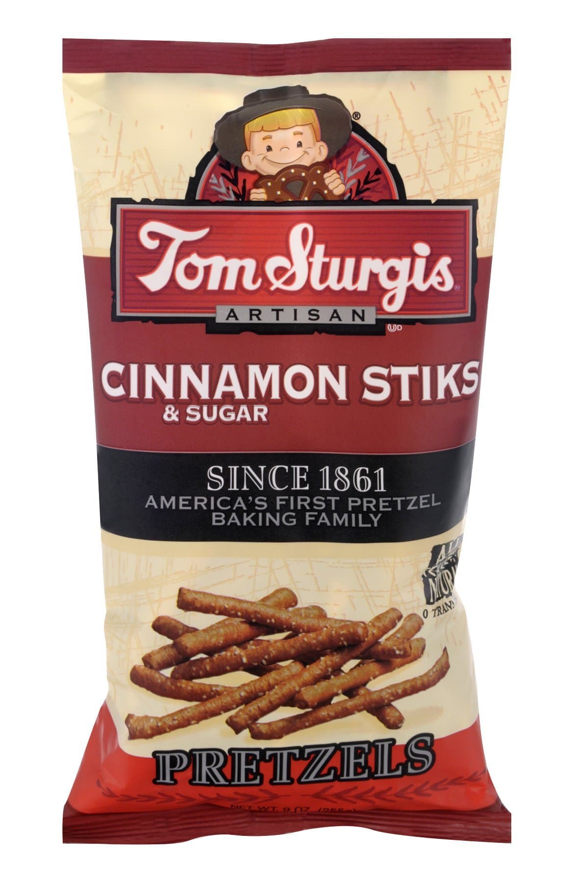Cinnamon Sugar Sticks Pretzels 9 oz. Bag (4 Bags)
