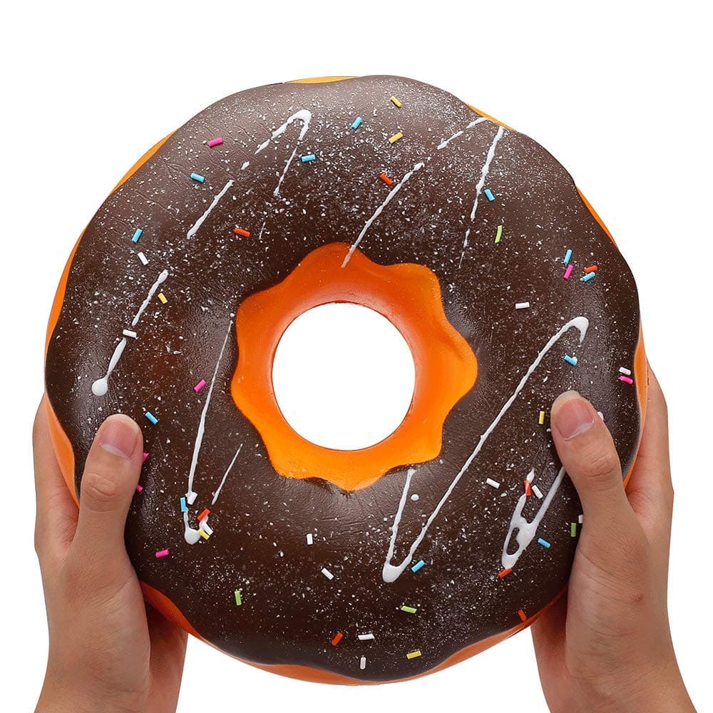 Giant Squishy Toys Jumbo Soft Slow Rising Collection Gift Stress Reliever (Chocolate Donut)