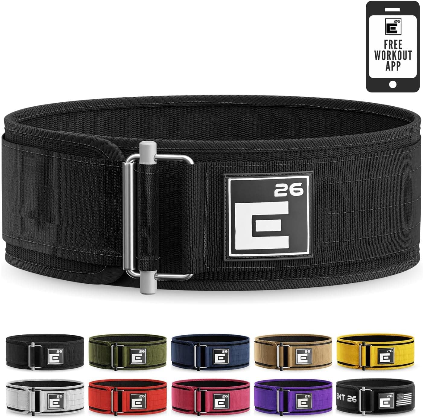 Self-Locking Weight Lifting Belt - Premium Weightlifting Belt for Serious Functional Fitness, Weight Lifting, and Olympic Lifting Athletes - Lifting Support for Men and Women