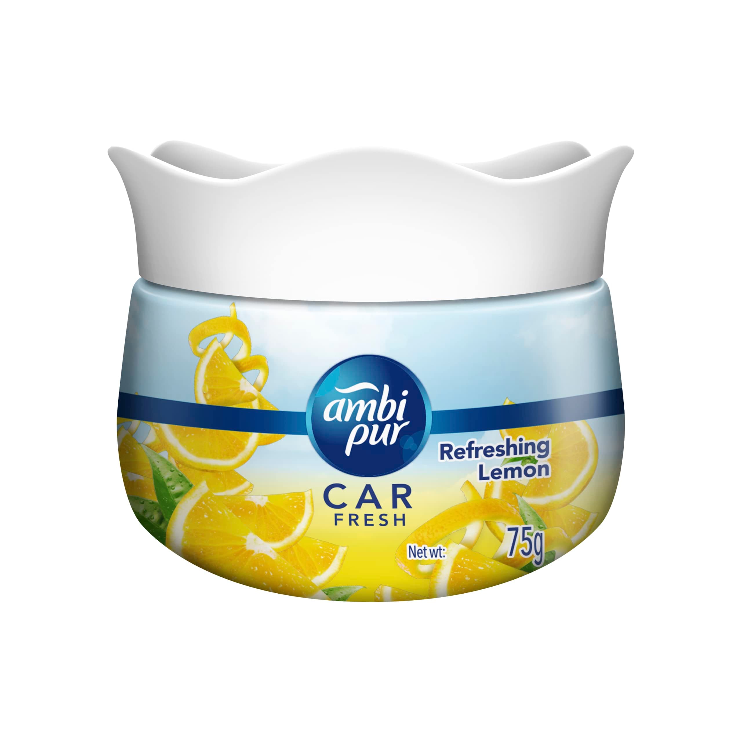 Car Freshener Gel, Refreshing Lemon, 75 g