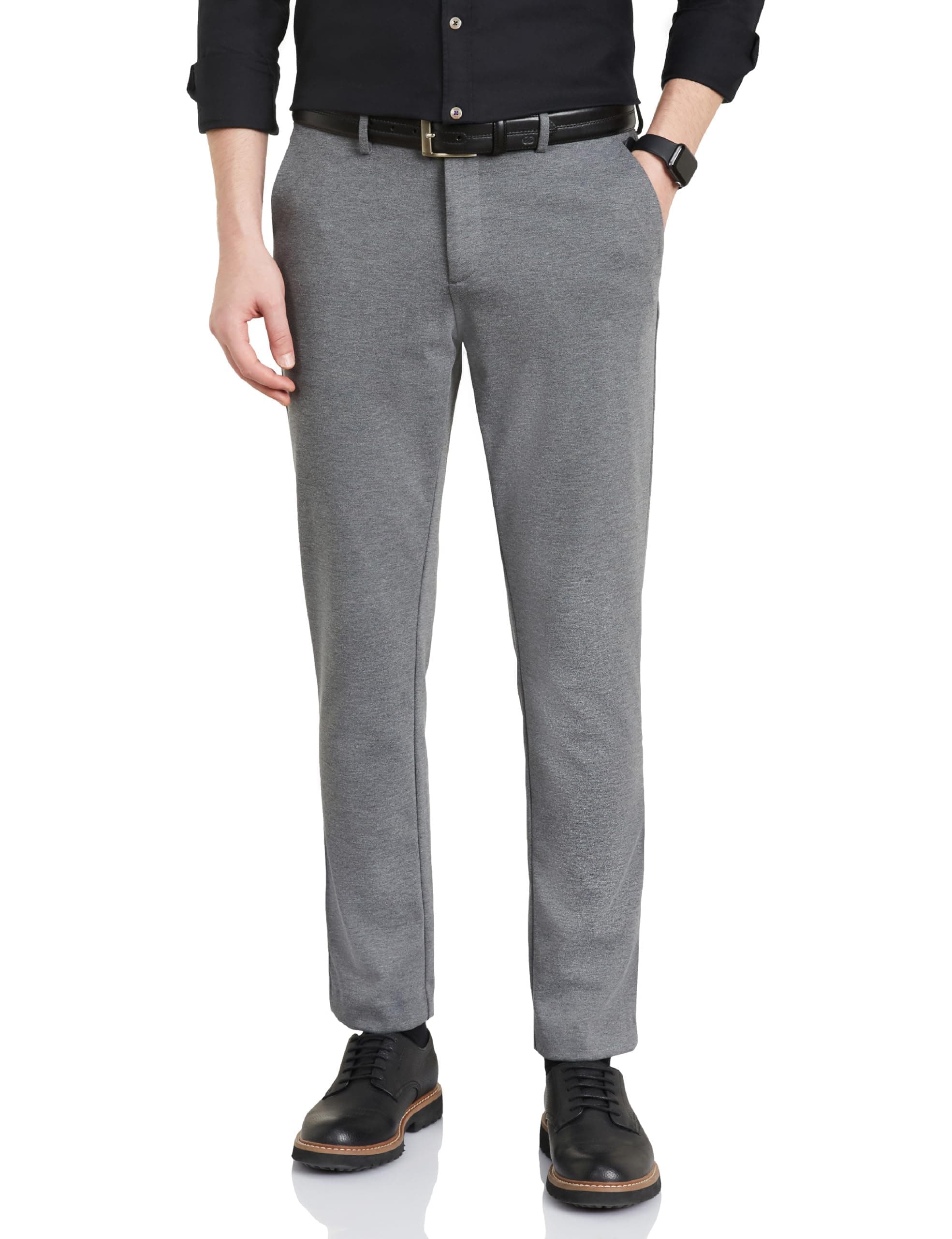Men's Slim Fit Stretch Knit Pants - Smart Casual | Flexi Waist