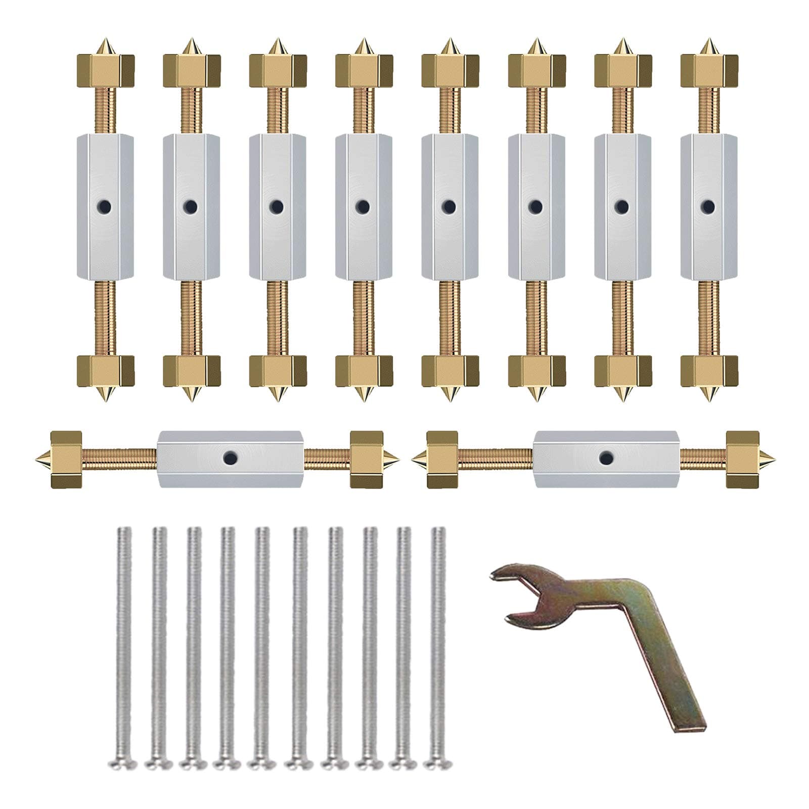 VideoPUP Cassette Repair Device/Electrical Box Repair,86 Type Universal Cassette Repairer Screw 10 Screws Tools Sturdy Switch and Socket Adjustable LTH Steel Electrician 1 Wrench(Reinforcement Silver)