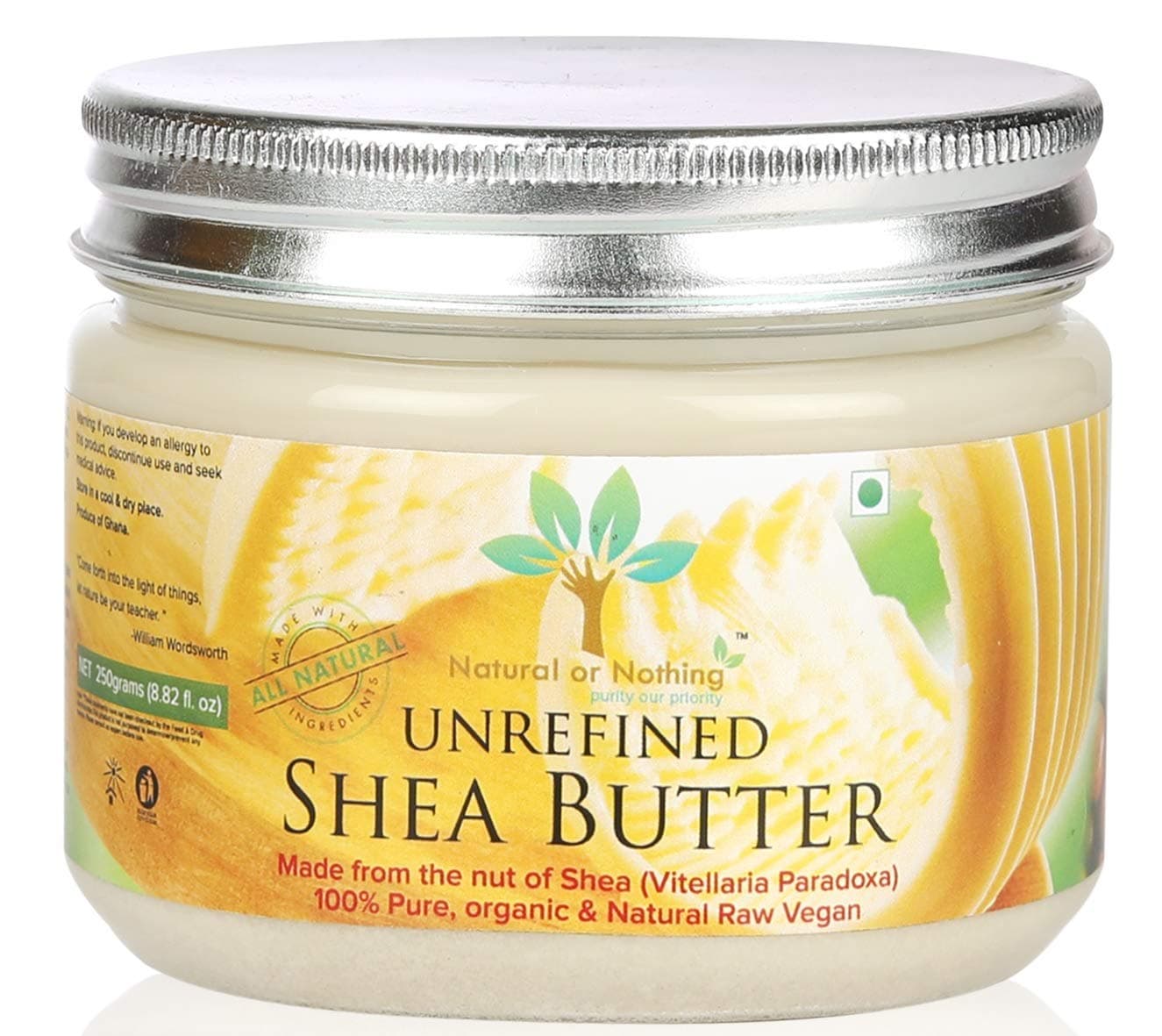 Raw Unrefined Organic Shea Butter (250 grams)