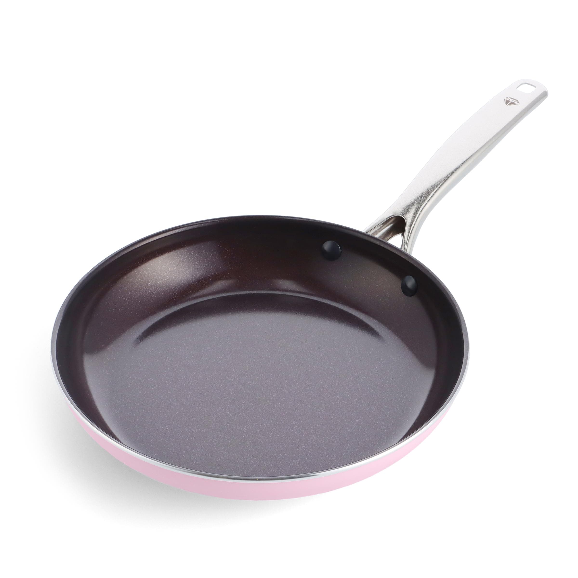 Blue Diamond Cookware Diamond Infused Ceramic Nonstick 10" Frying Pan Skillet, PFAS-Free, Dishwasher Safe, Oven Safe, Pink