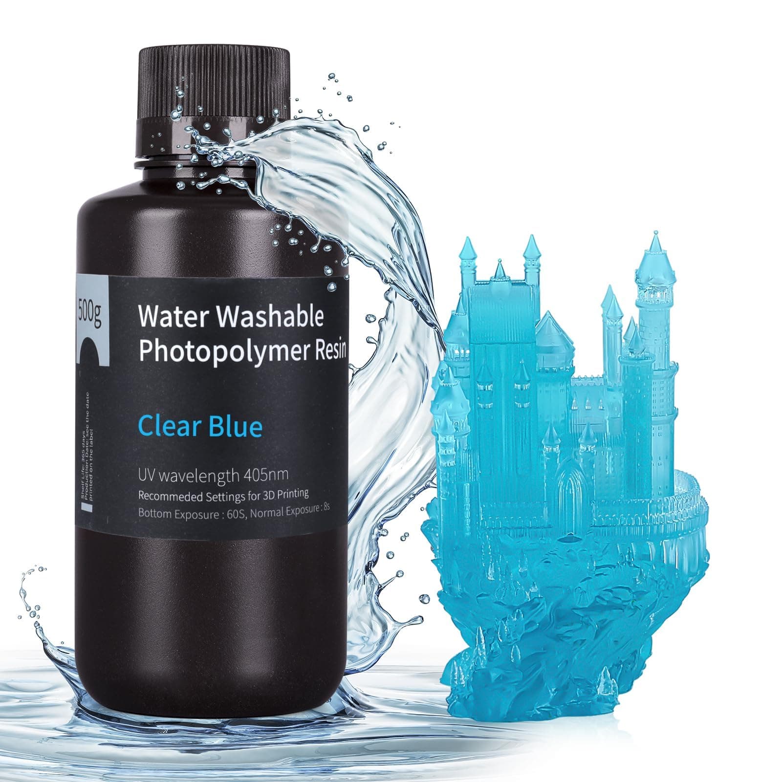 ELEGOO 水洗い 3Dプリンター 急速樹脂 500g US-EL-3D-074