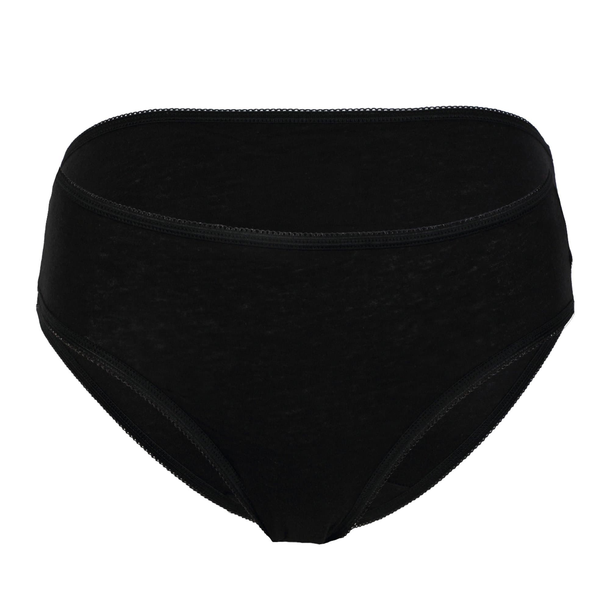 Passionelle Pack of 10 Womens Designer Black Colour Bikini Briefs