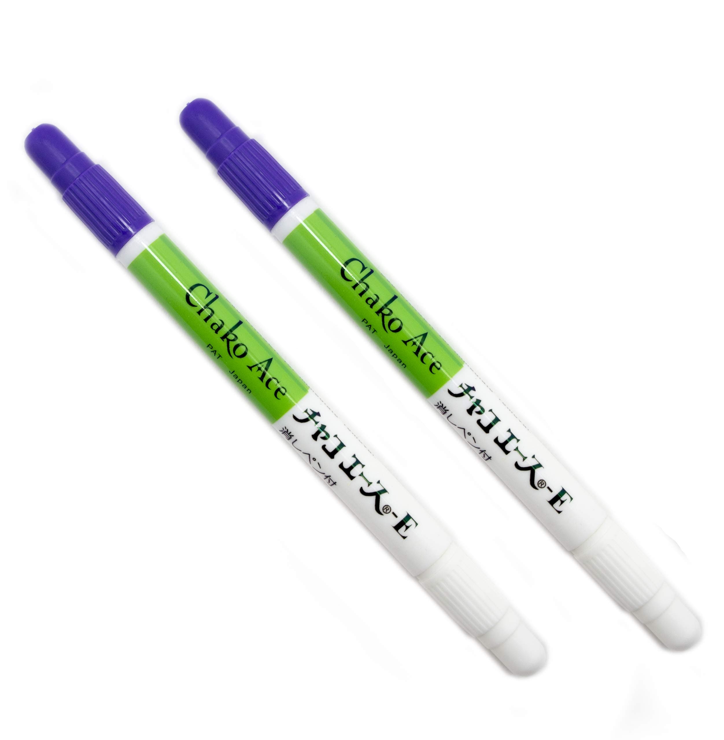 Chako Ace Japan Water Soluble Purple Fabric Marker Pen with Eraser Pen In One - Pack of 2
