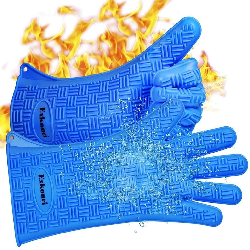 Oven Gloves Mitts, Non-Slip and Waterproof Heat Resistant Gloves for Cooking Baking and Grilling