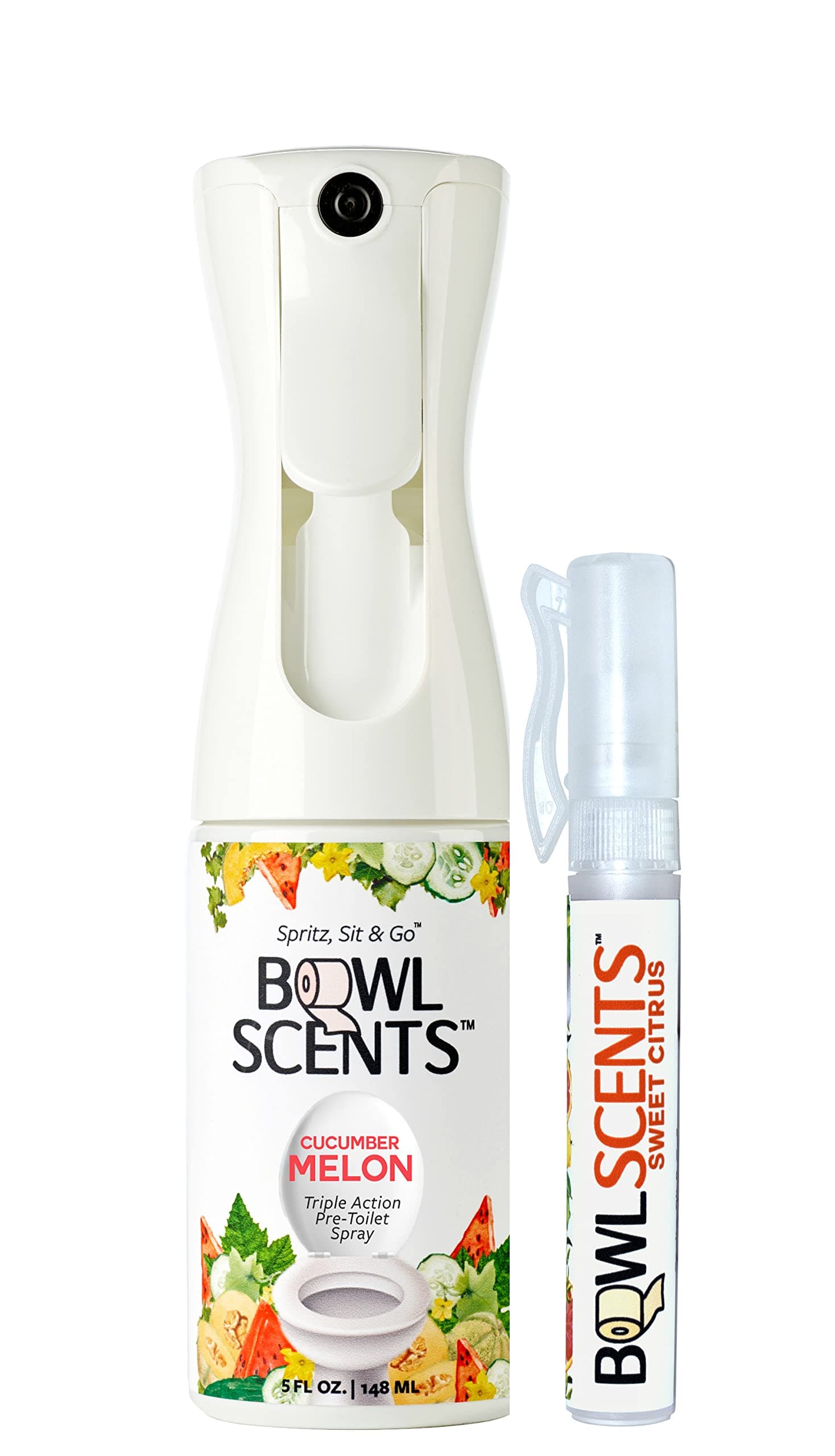Toilet Spray | 5 oz Home or Office | Prevents Stinky Poop Smell | Refillable + Travel Unit Included