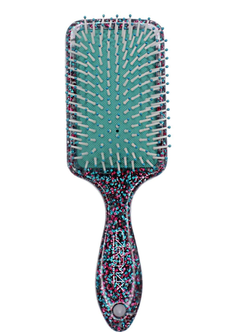 New Paddle Cushion Hair Brush Glitter For Women, Men, Kids, Straightening,Detangling With Quality Nylon Bristles & Rubber Cushion For Scalp Massage, Smoothing For all type of Hair