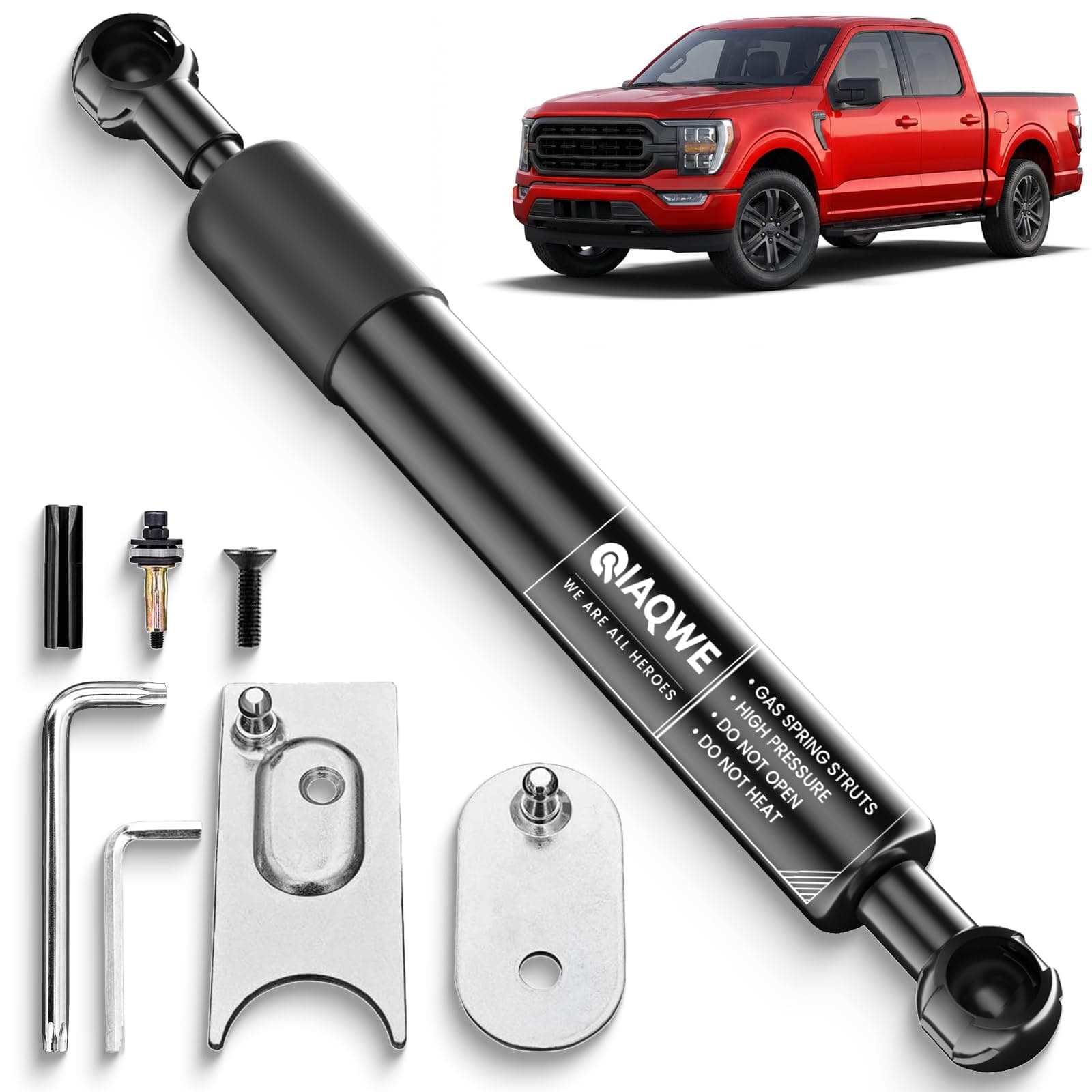 IAQWE 43301 Truck Tailgate Assist Shock Kit for Dodge Ram 1500 2009-2012 2500 3500 2010-2012, Ram 1500 2013-2018 Classic 2019-2024 2500 3500 2013-2024 Slow Drop Tail Gate Accessories Damper Strut