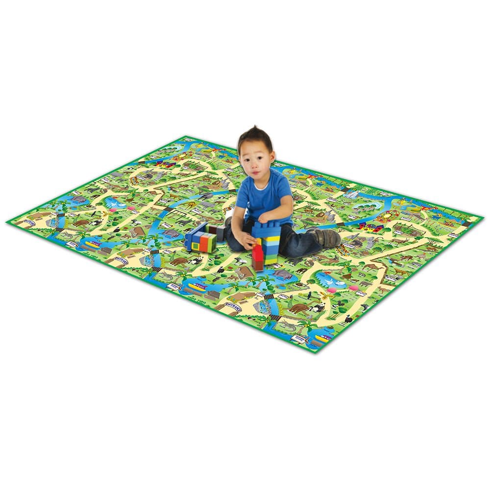 Portable Instant Children's Floor Play Mat - Zoo