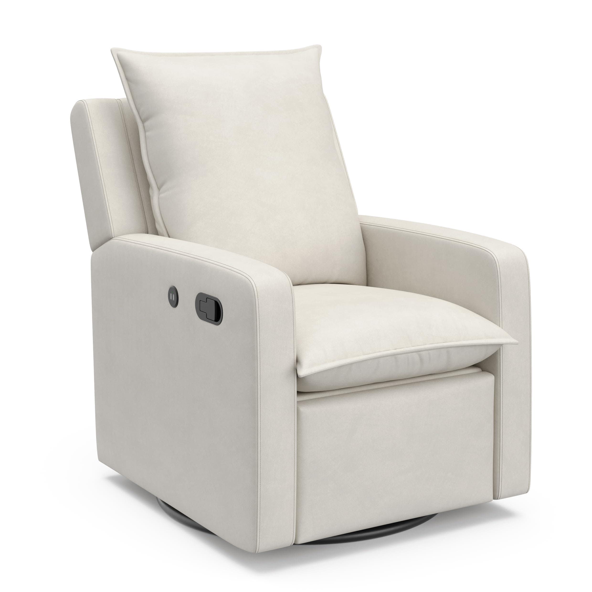 Storkcraft Timeless Reclining Glider (Ivory) -USB Charging Port, 360-Degree M...