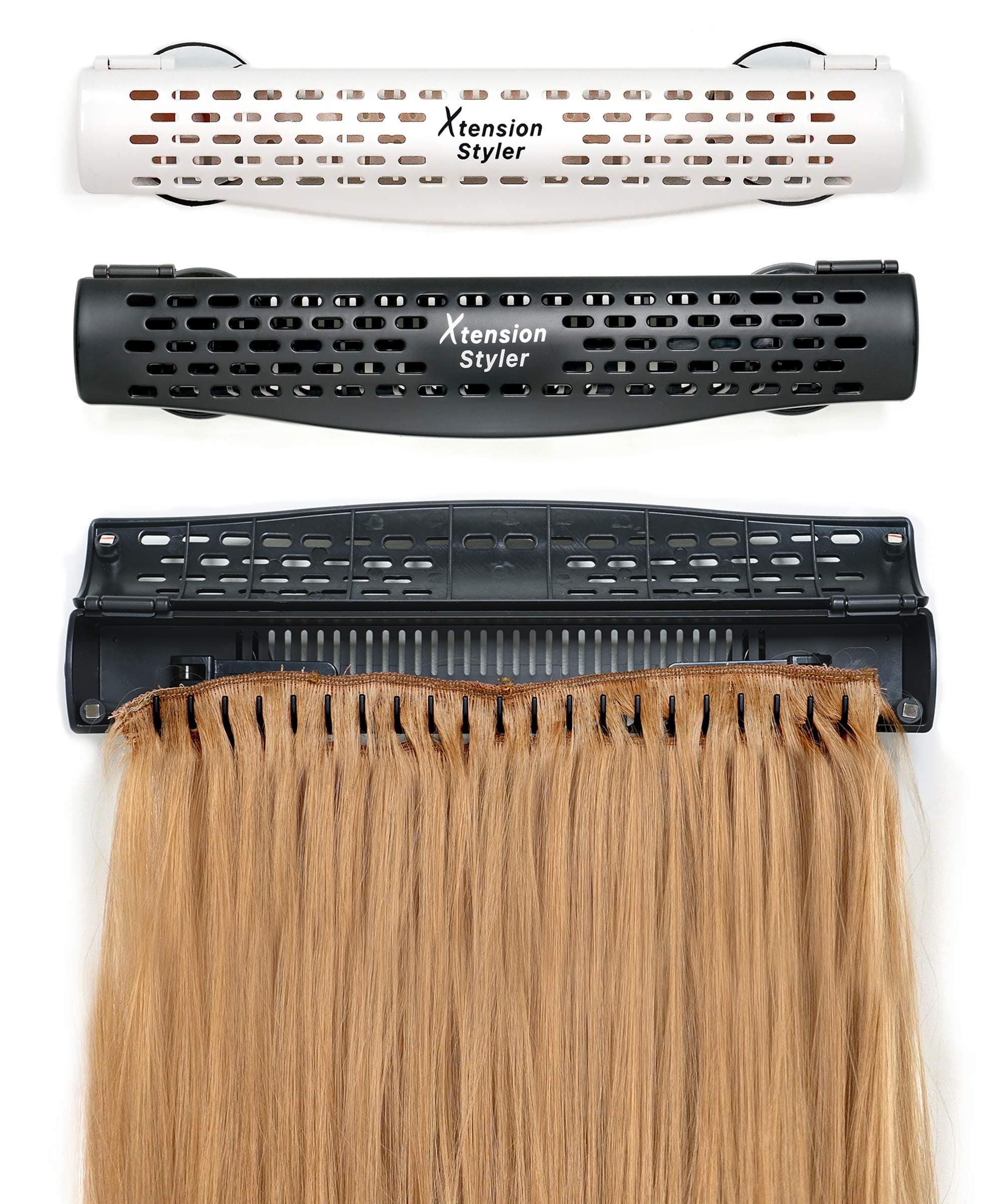 Xtension Styler Hair Holder and Hanger - Professional Hair Styling Tool and Caddy for Washing, Coloring and Blow-Drying of Weft, Clip-In, Tape-In and Halo s