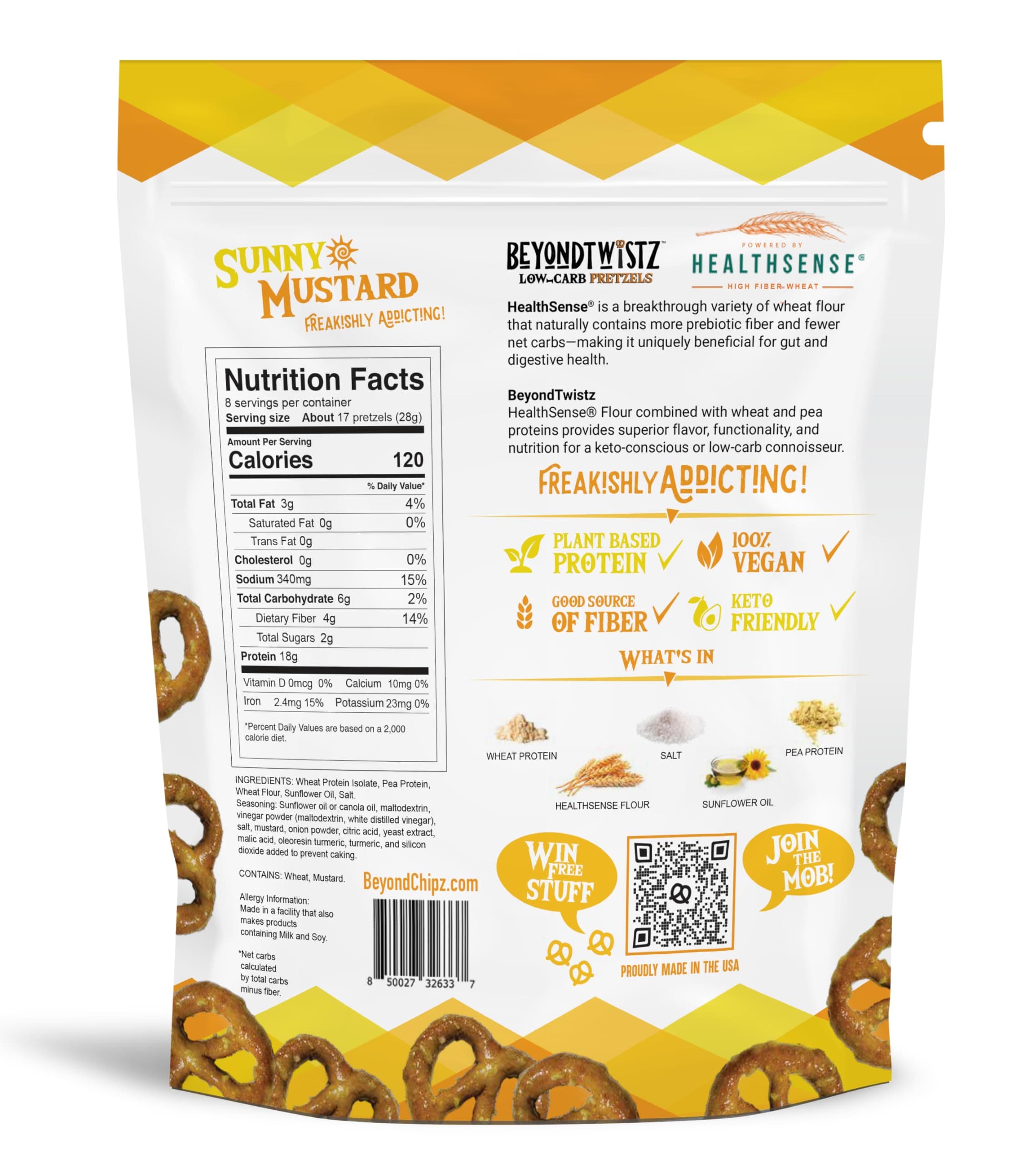 BeyondTwistz Low Carb Pretzels, Flavor Explosion Pack, Keto Friendly, 2g Net Carbs, 18g Protein, Powered By HealthSense® High Fiber Wheat Flour, Family Size 8oz Bag, Pack of 4